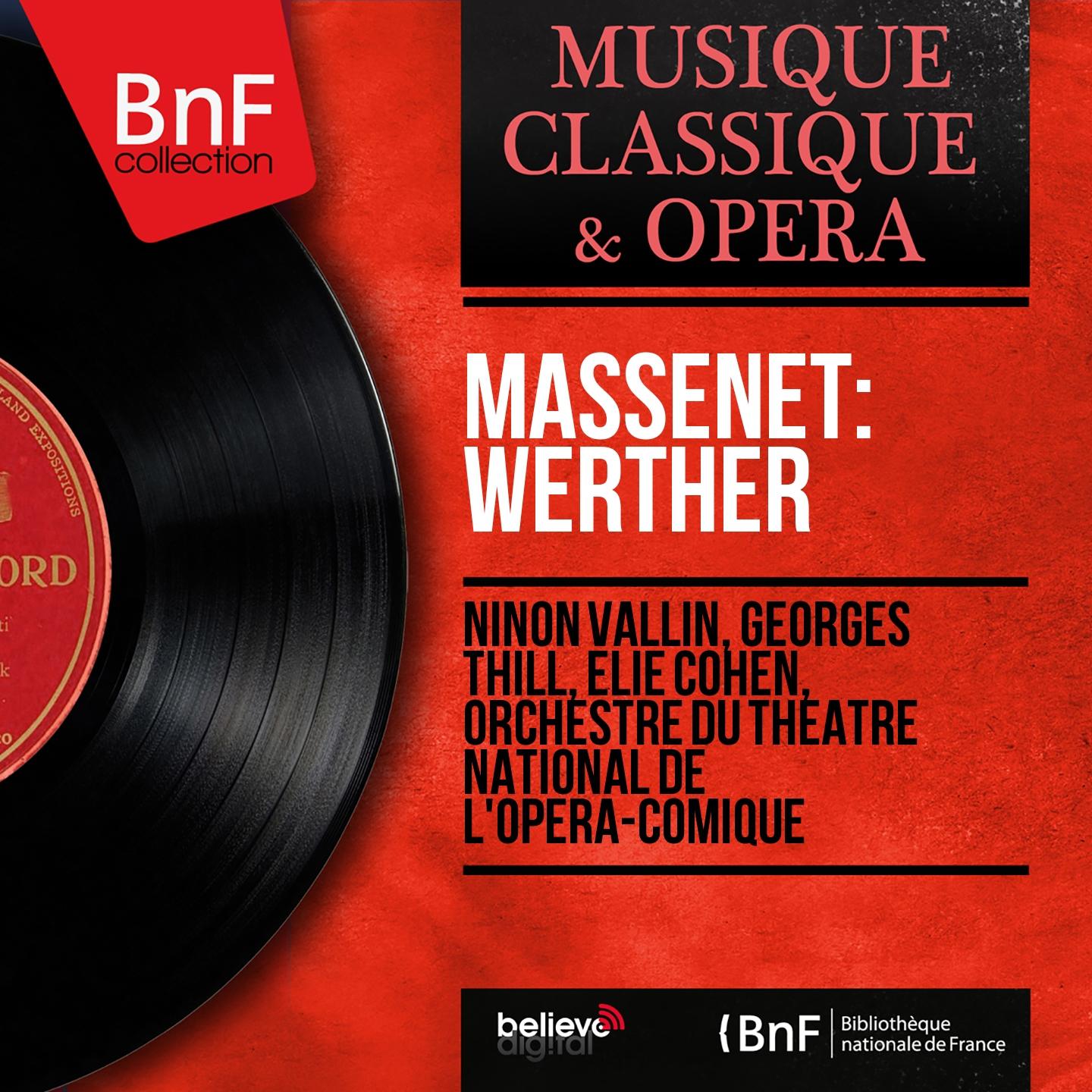 Постер альбома Massenet: Werther (Mono Version)