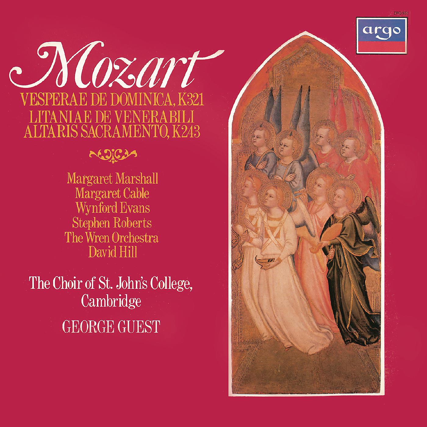 Постер альбома Mozart: Vesperae de Dominica; Litaniae de venerabili altaris sacramento
