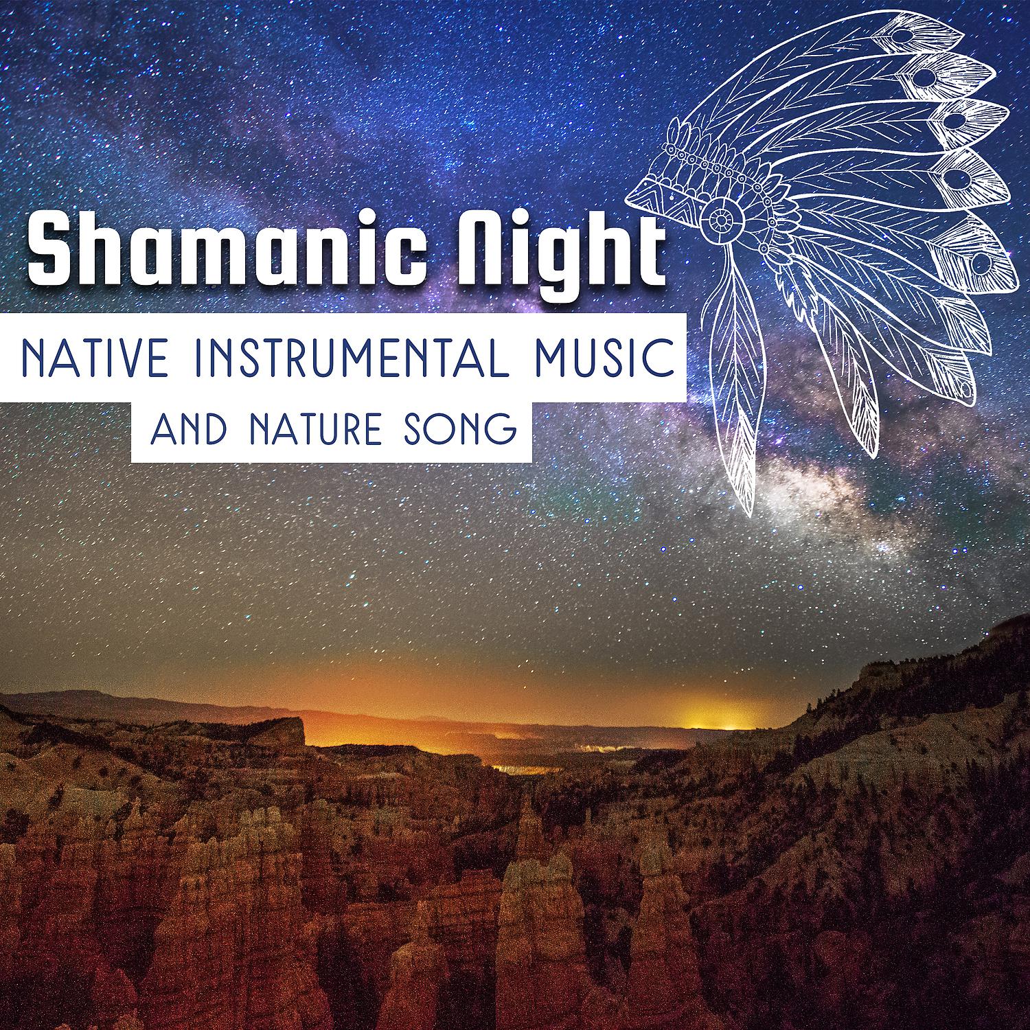 Постер альбома Shamanic Night: Native Instrumental Music and Nature Song for Sacral Meditation, Mystic Voyage, Spiritual Journey, Classic Indian Flute for Calm Mind Body Soul