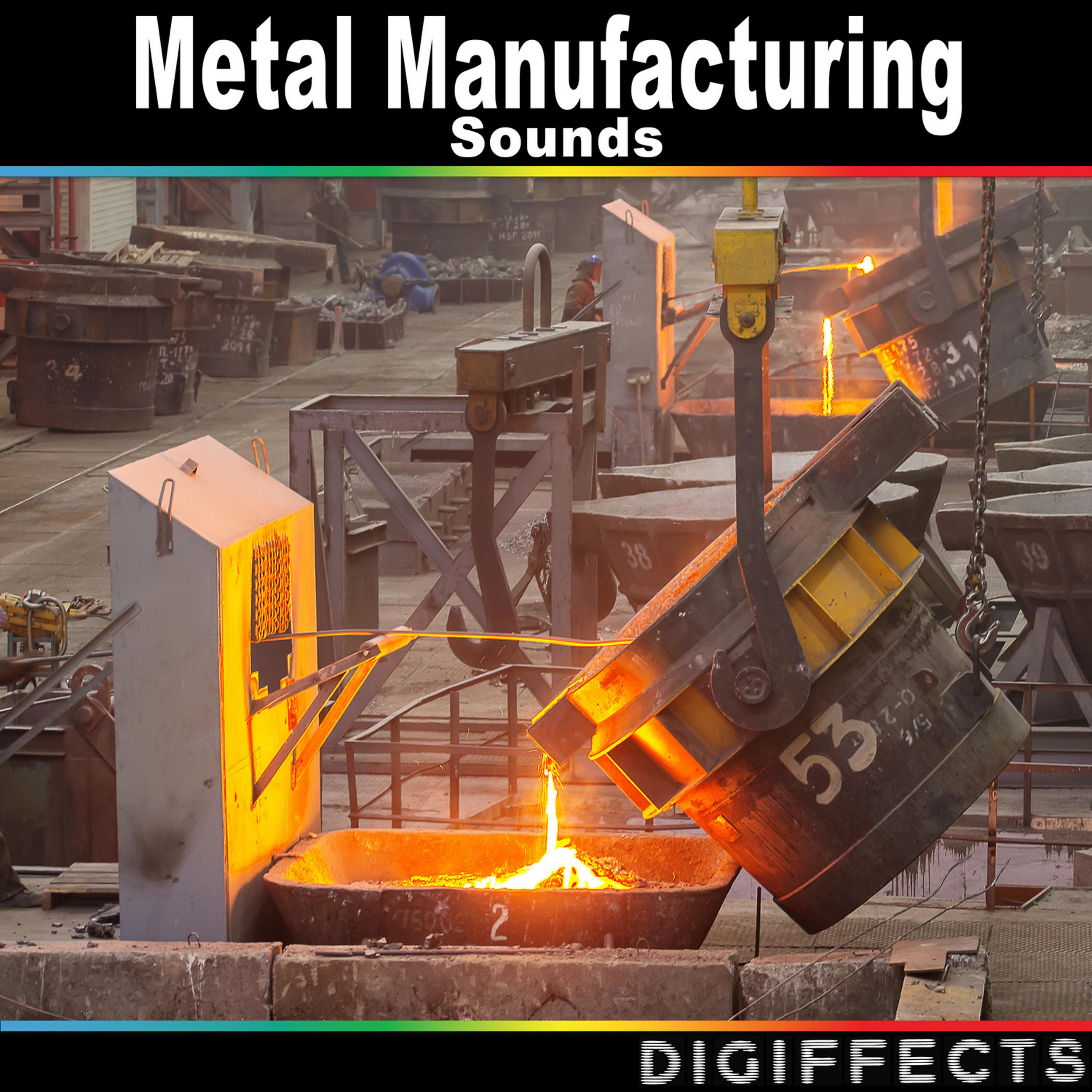 Digiffects Sound Effects Library - Crane Drops Scrap Metal at Steel Mill