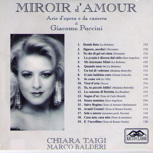 Постер альбома Giacomo Puccini : Miroir d'amour