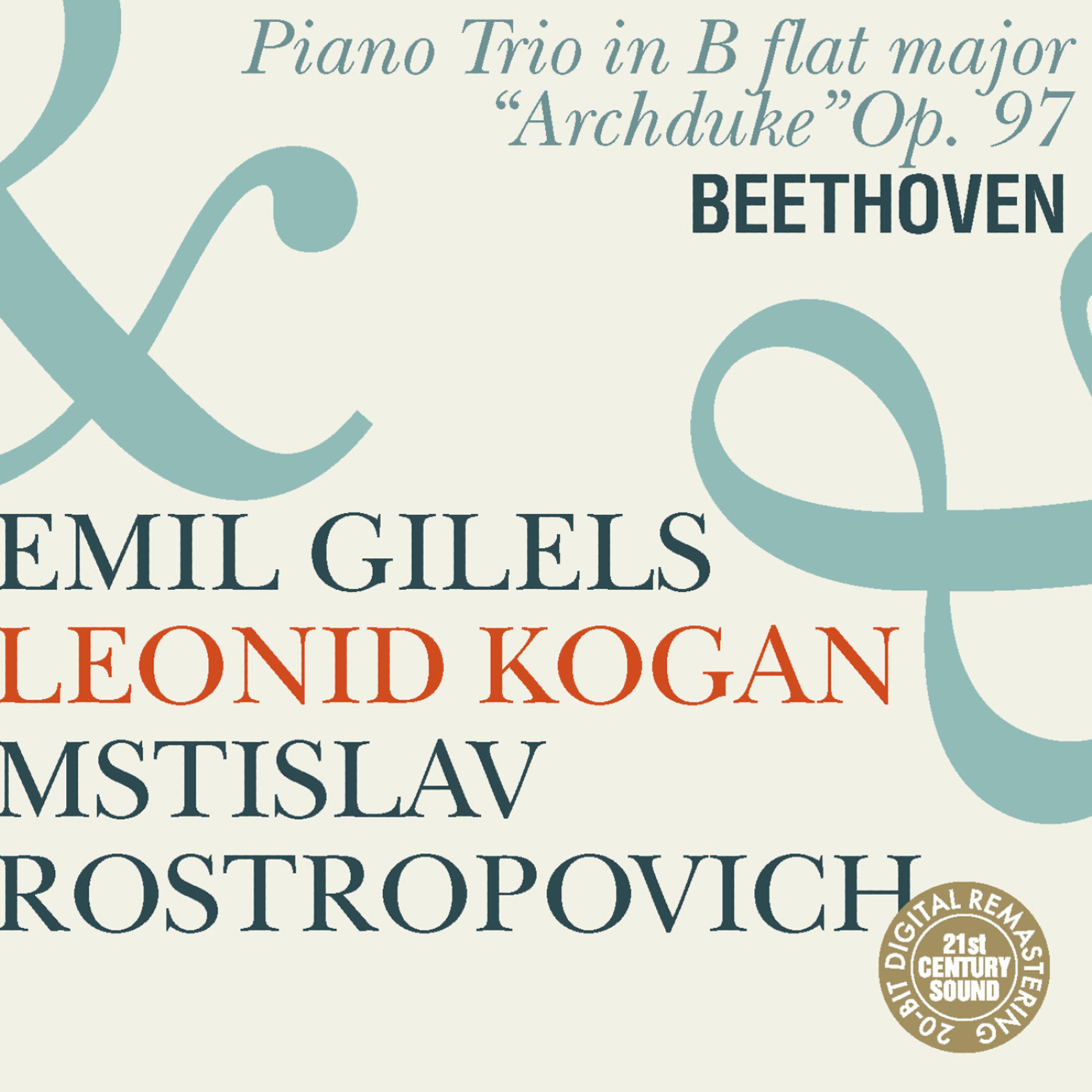Постер альбома Beethoven: Piano Trio "Archduke"