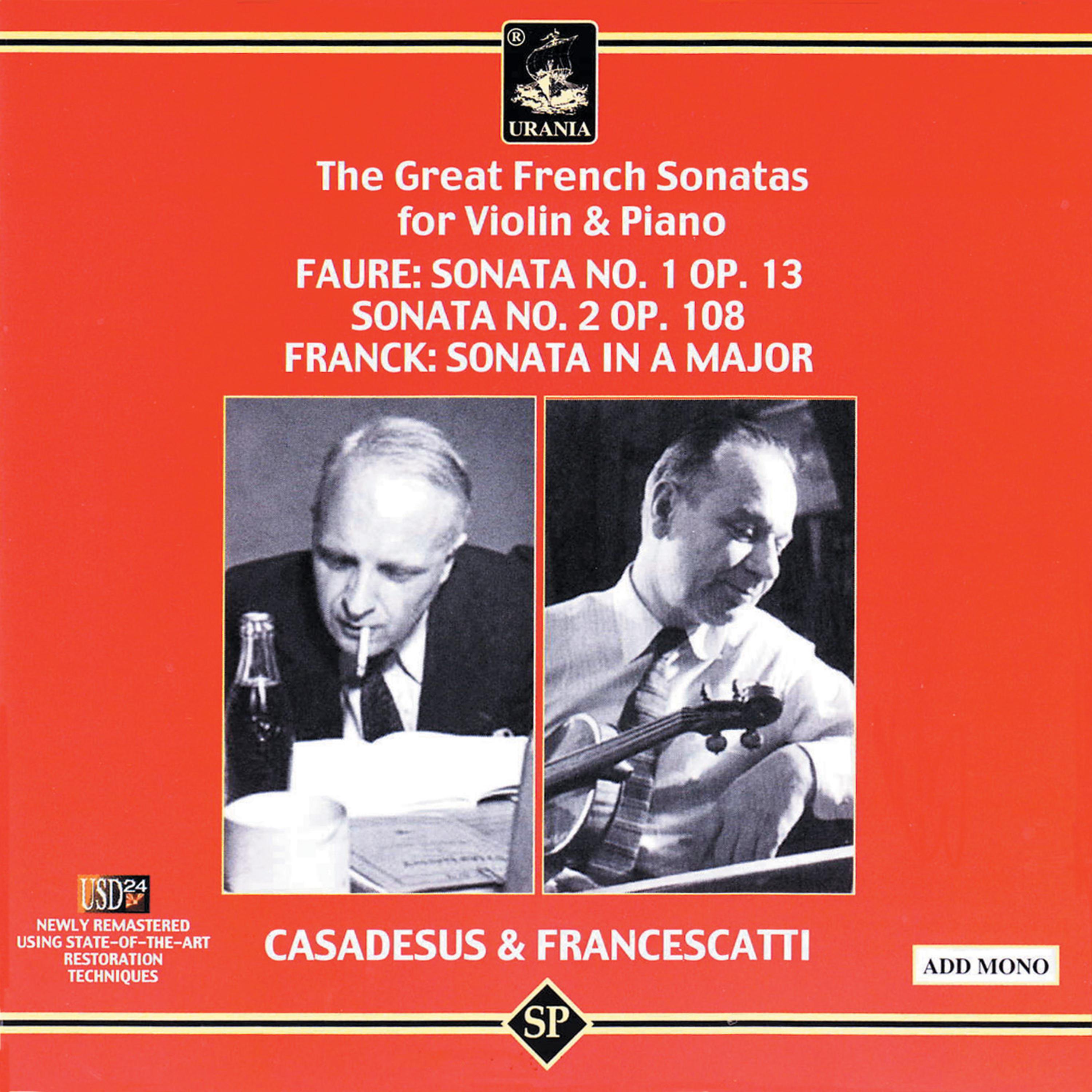Постер альбома The Great French Sonatas for Violin & Piano