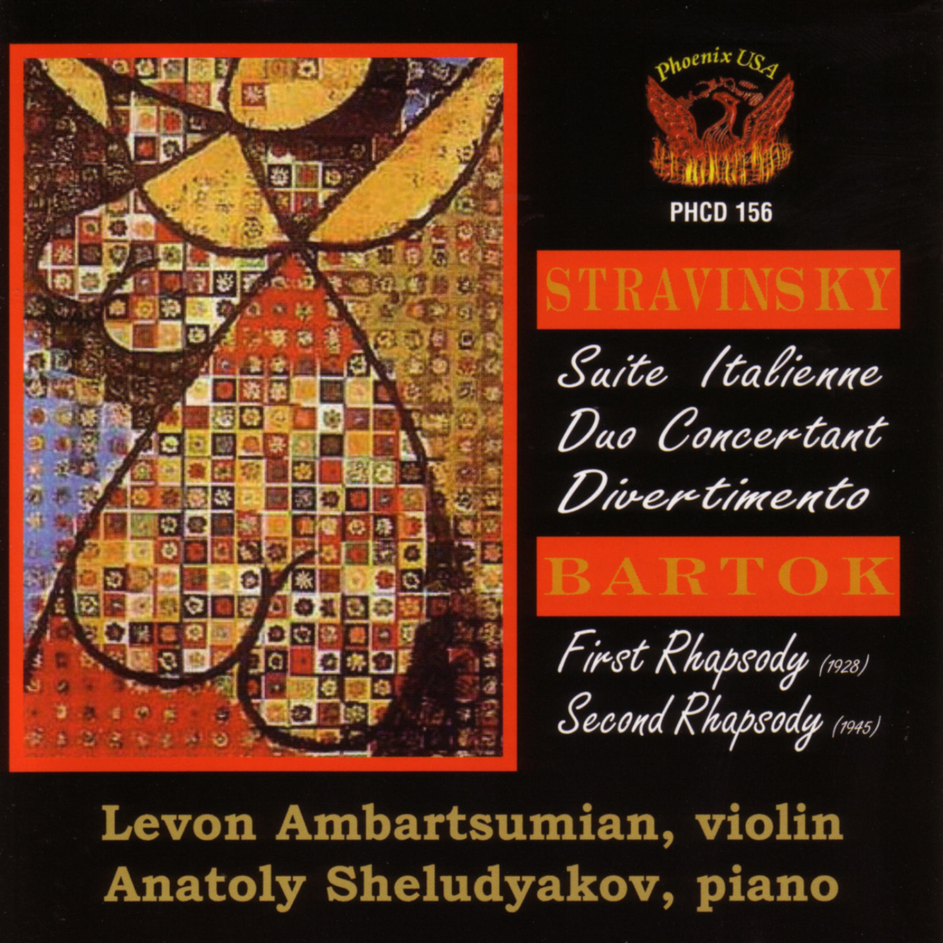 Постер альбома STRAVINSKY/BARTOK works for Violin and Piano