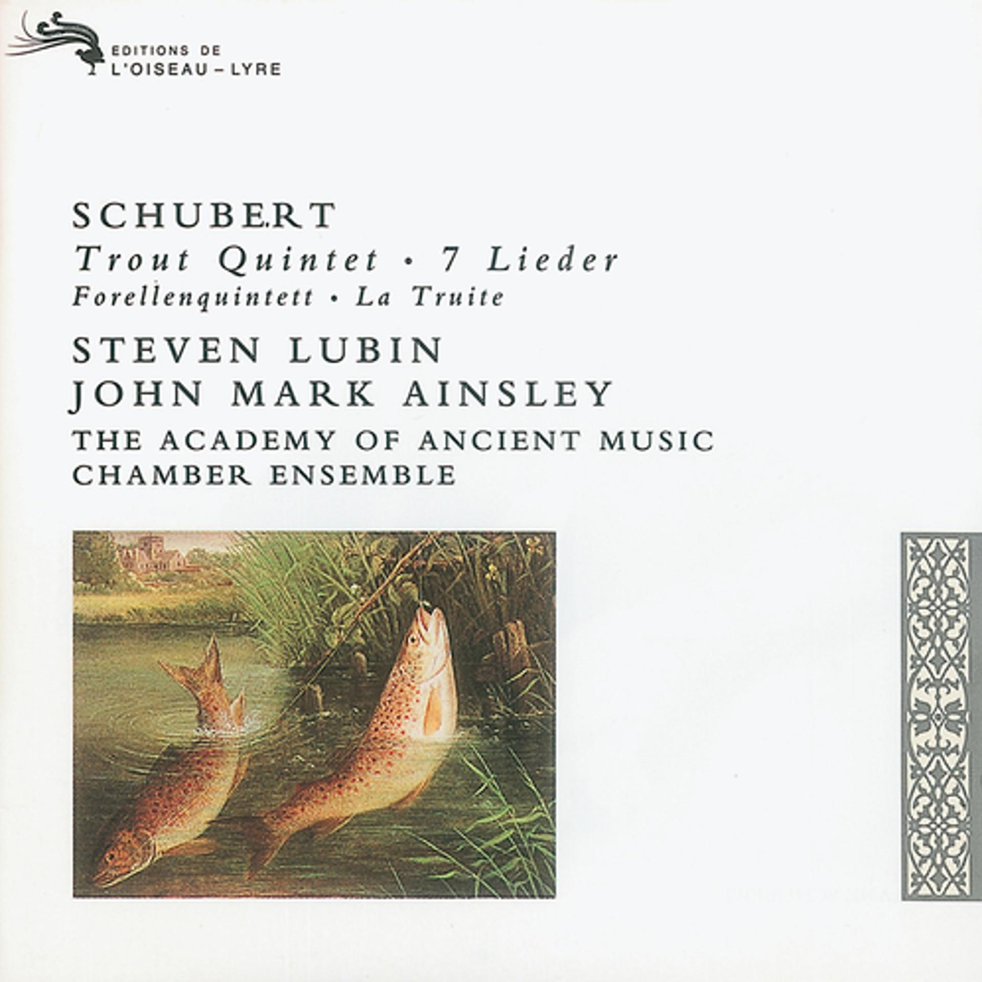 Постер альбома Schubert: 'Trout' Quintet/7 Lieder