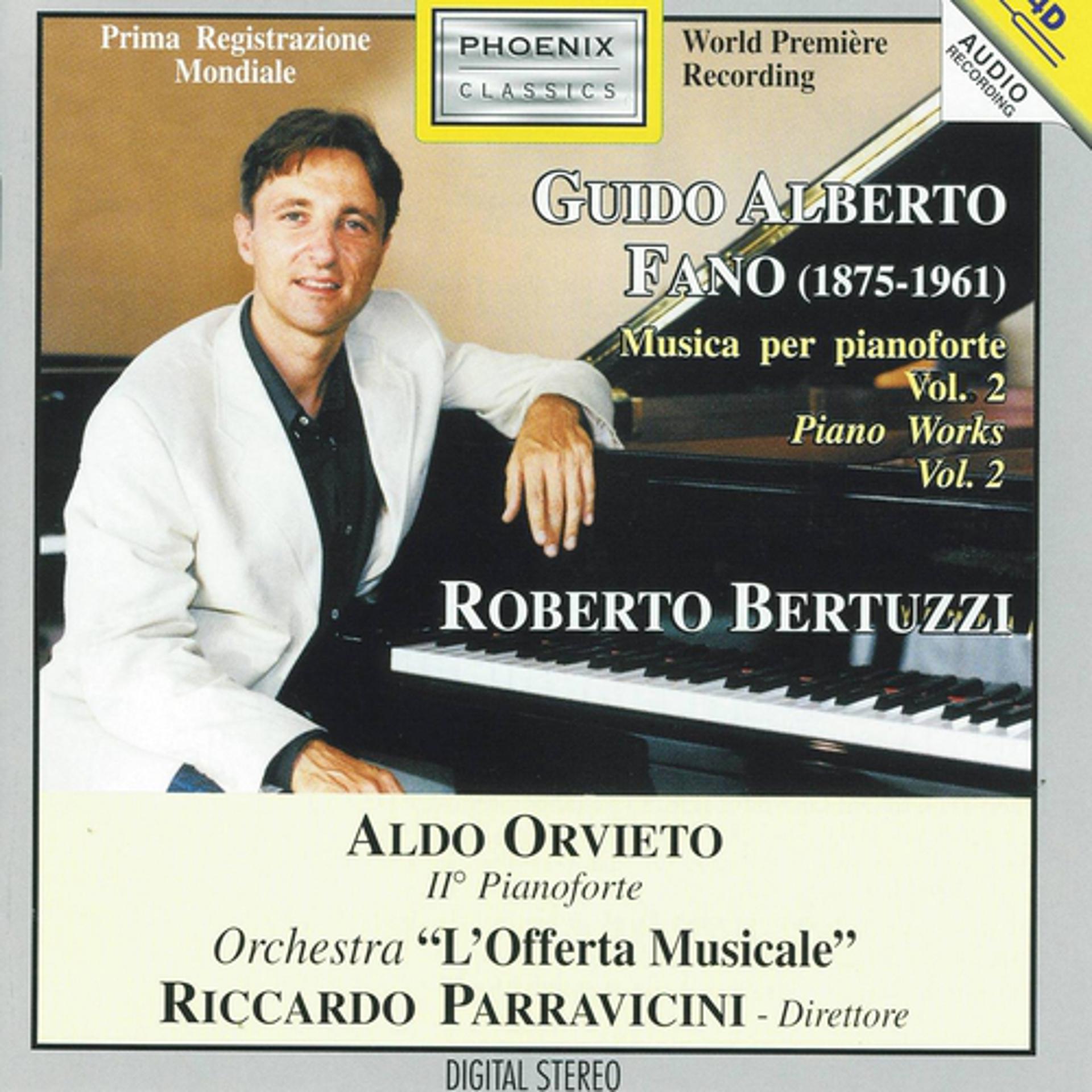 Постер альбома Guido Alberto Fano : Musica per pianoforte, vol. 2