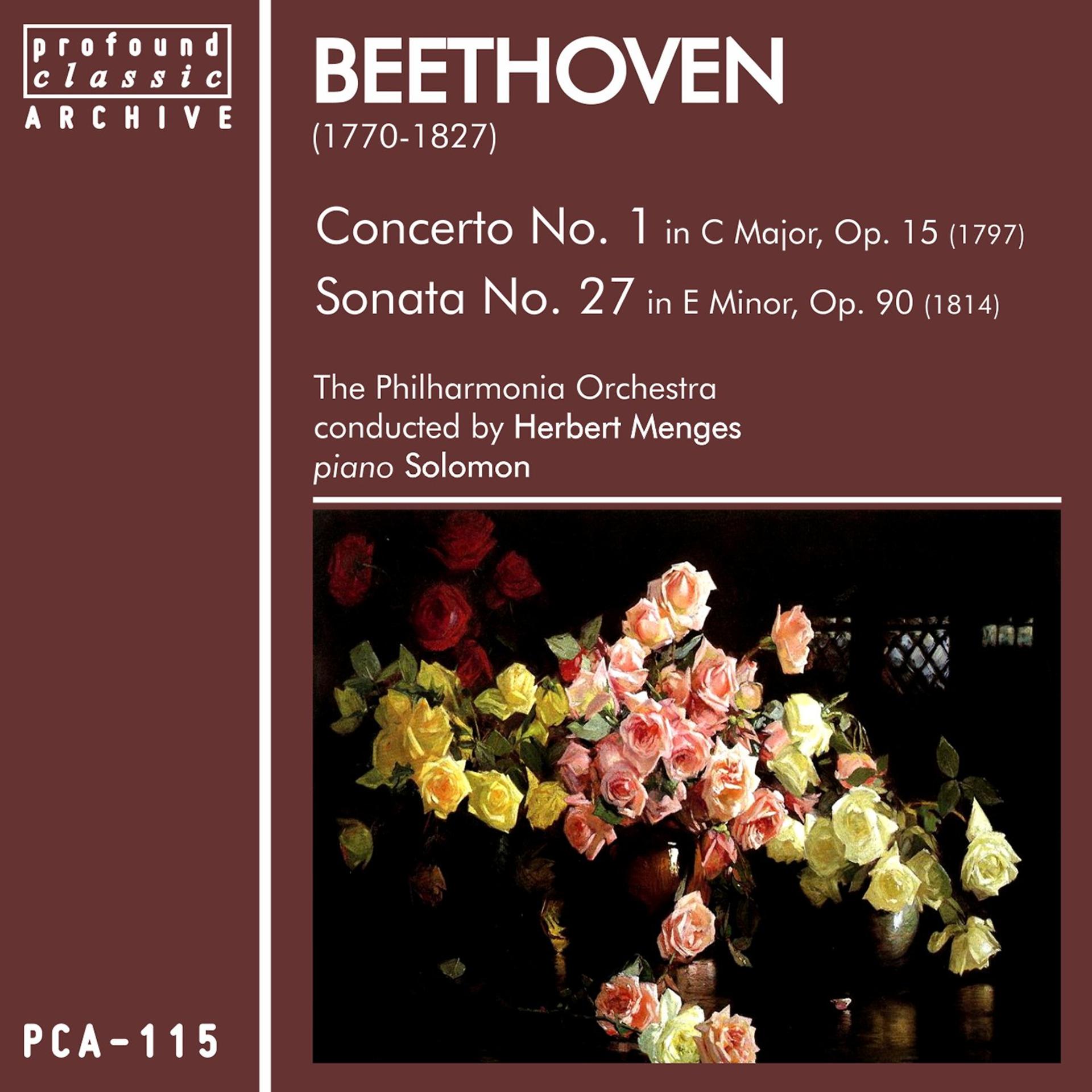 Постер альбома Beethoven: Concerto No. 1 in C Major, Op. 15 & Sonata No. 27 in E Minor, Op. 90