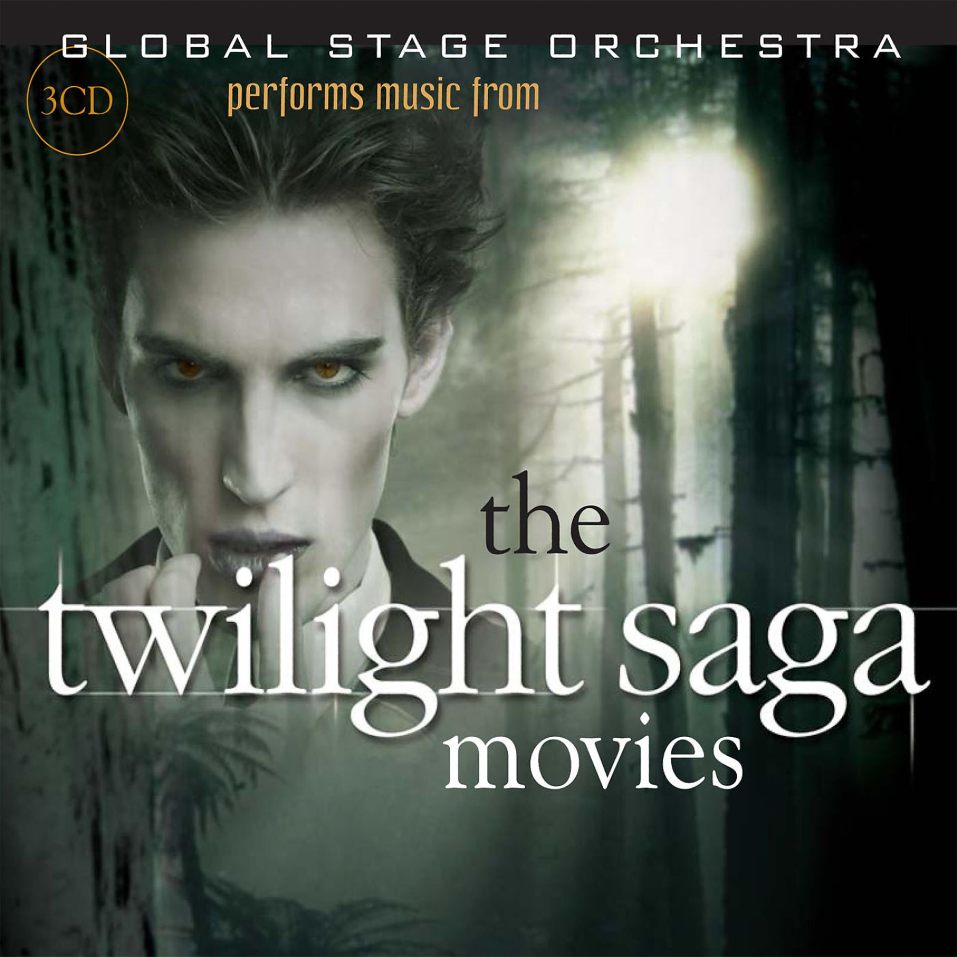 Постер альбома Global Stage Orchestra Performs Music from the Twilight Saga Movies: Twilight, New Moon, Eclipse, Breaking Dawn Parts 1 & 2