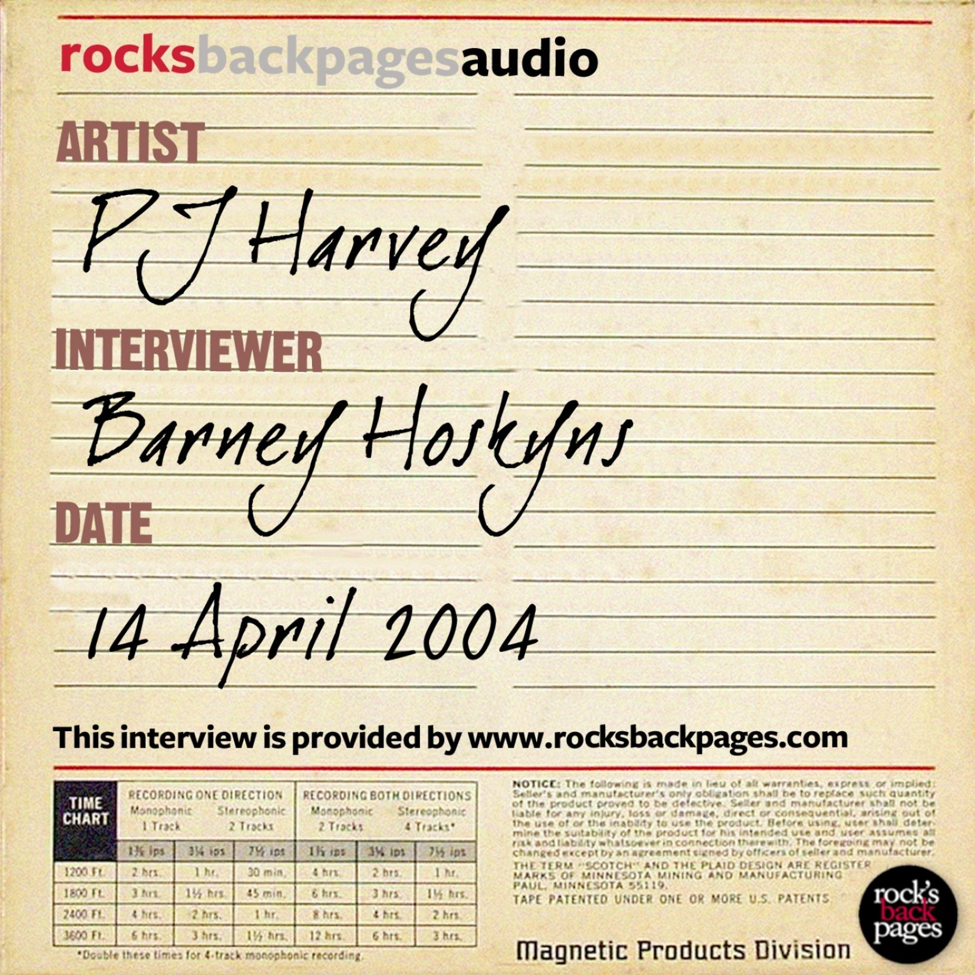 Постер альбома Pj Harvey Interviewed by Barney Hoskyns