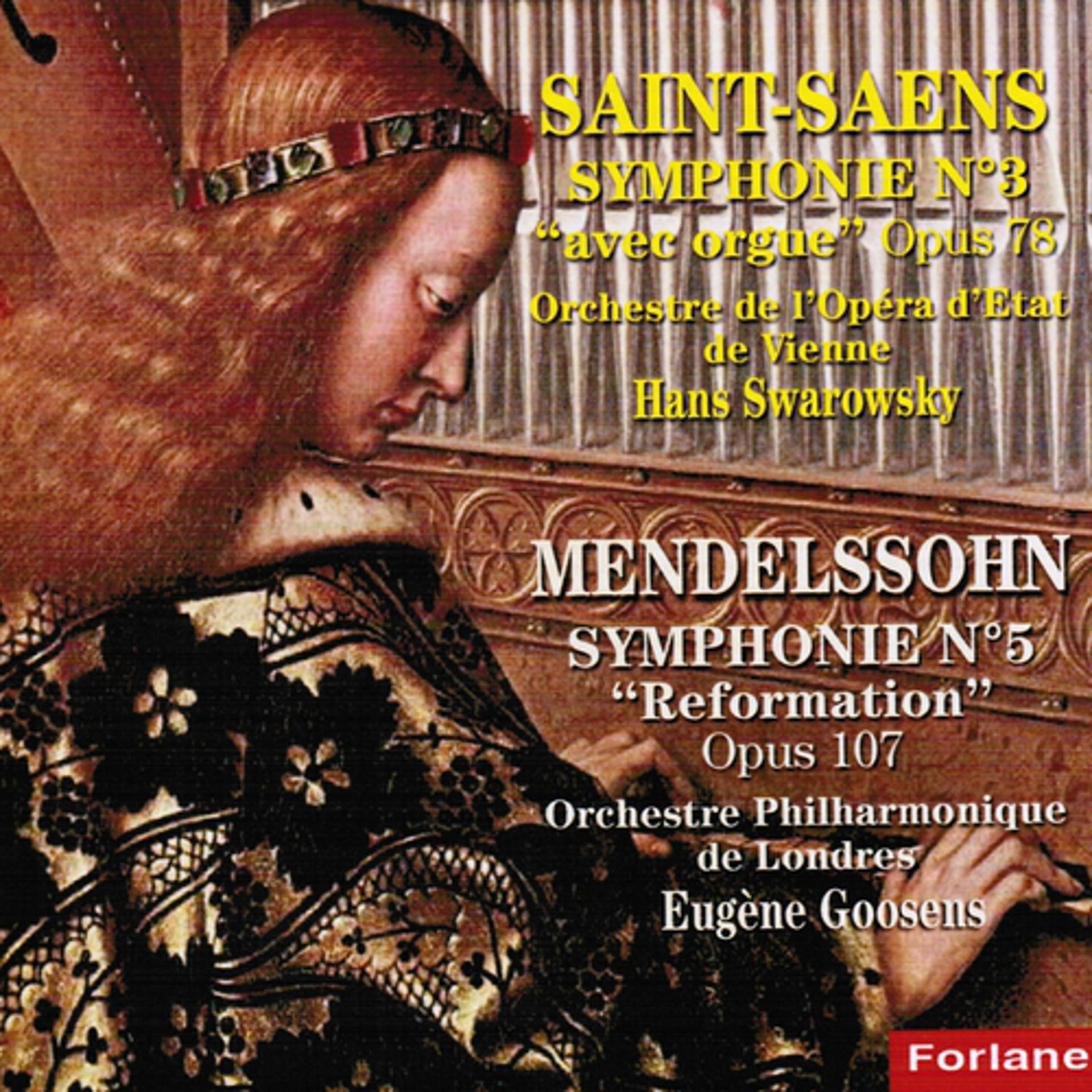 Постер альбома Saint-Saens & Mendelssohn: Symphonies Nos. 3 & 5