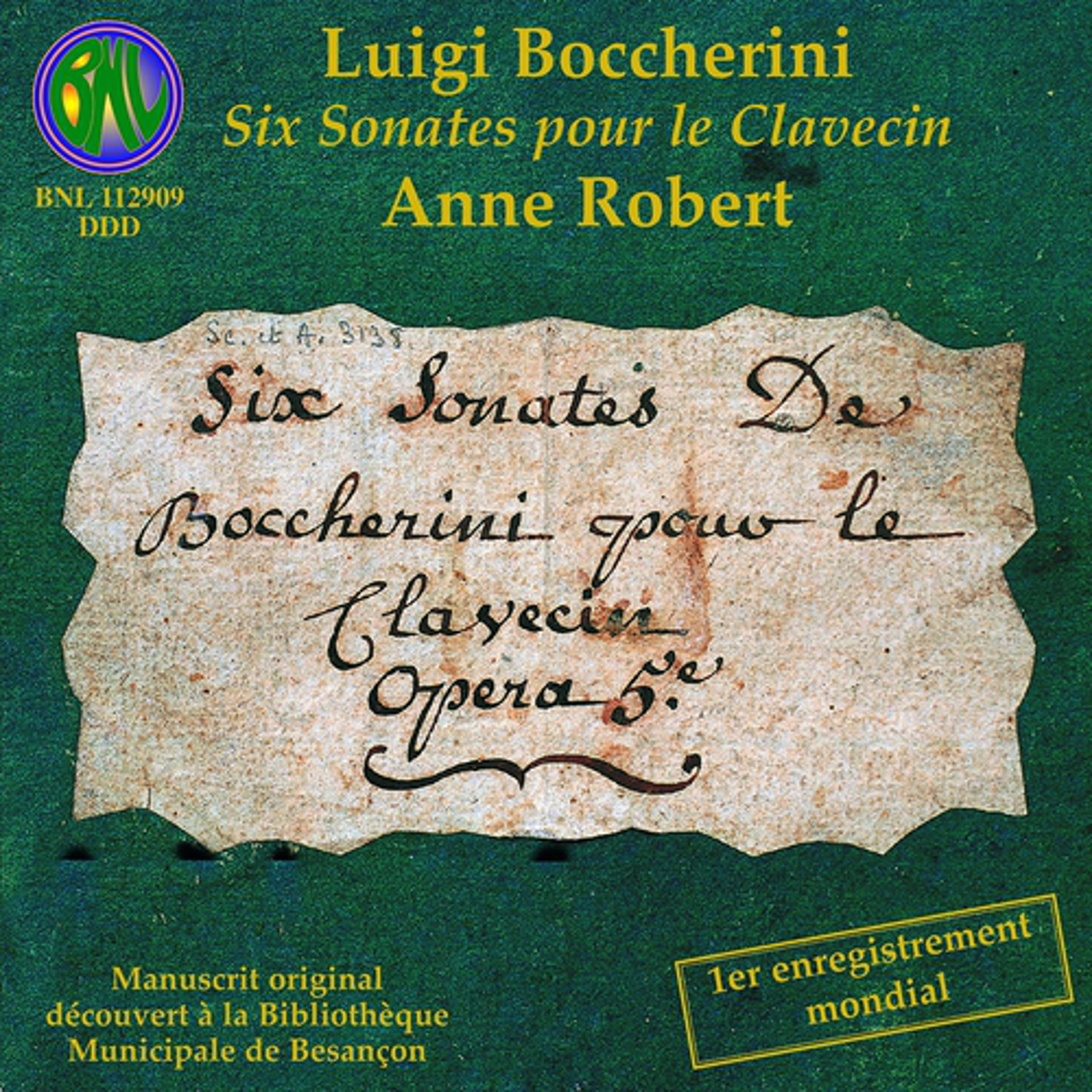 Постер альбома Boccherini: Six sonates pour le clavecin