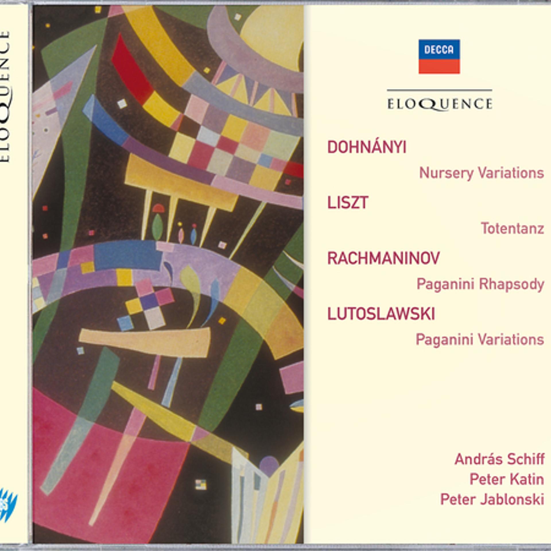 Постер альбома Dohnanyi: Nursery Variations; Liszt: Totentanz; Rachmaninov: Paganini Rhapsody