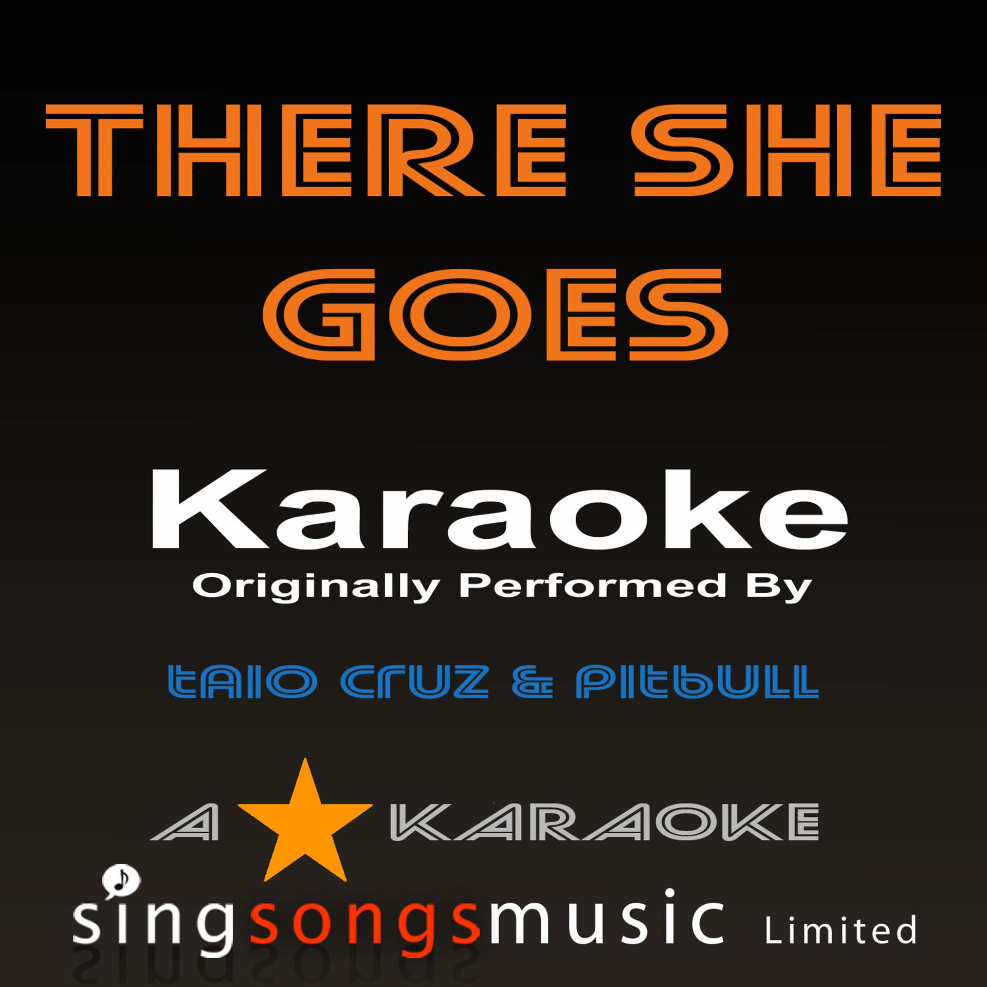 Постер альбома There She Goes (Originally Performed By Taio Cruz & Pitbull) [Karaoke Audio Version]