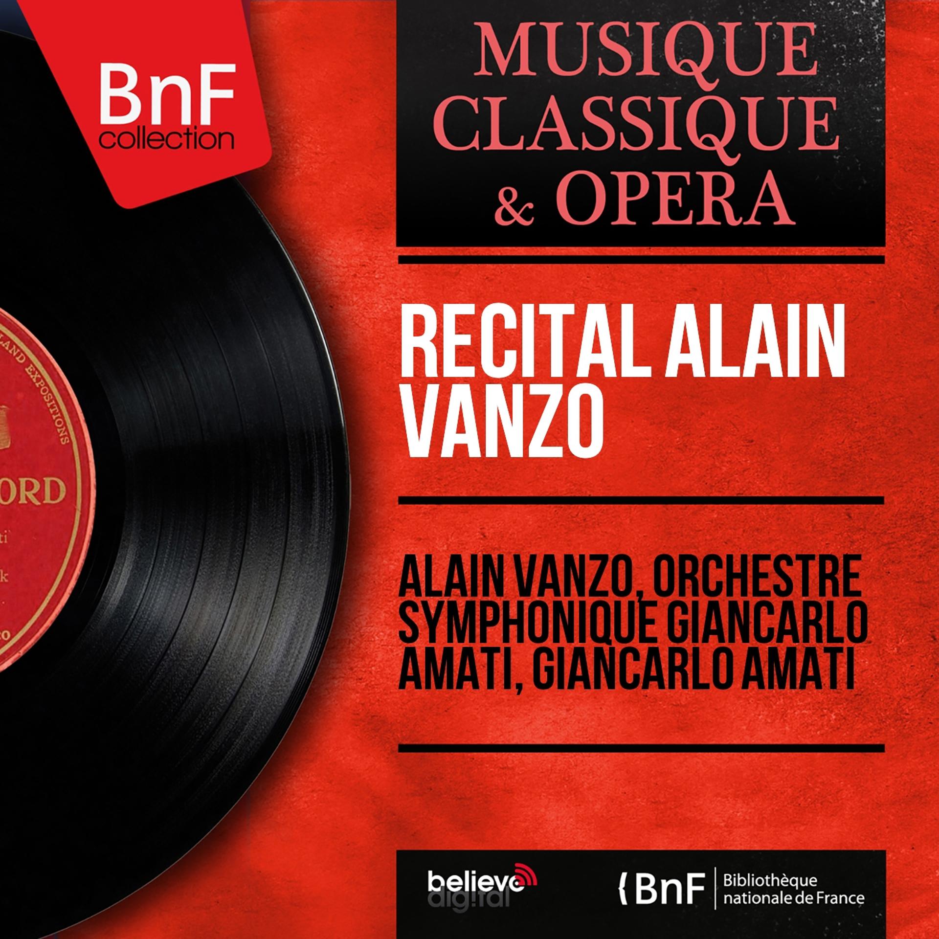 Постер альбома Récital Alain Vanzo (Mono Version)