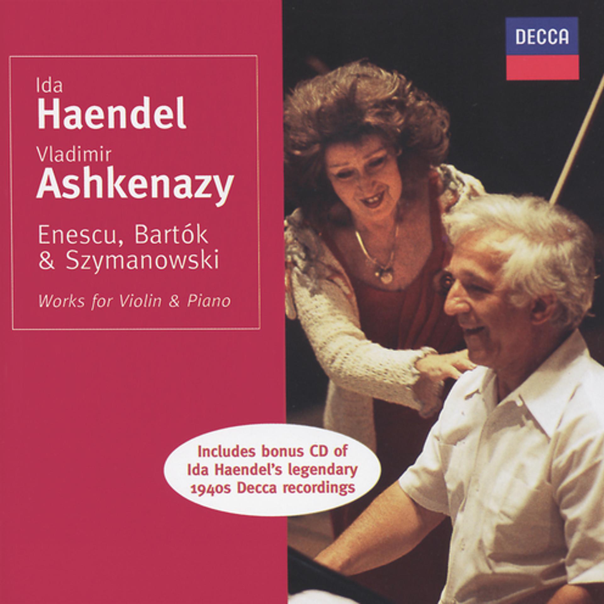 Постер альбома Enescu/Bartók/Szymanowski etc.: Works for Violin & Piano