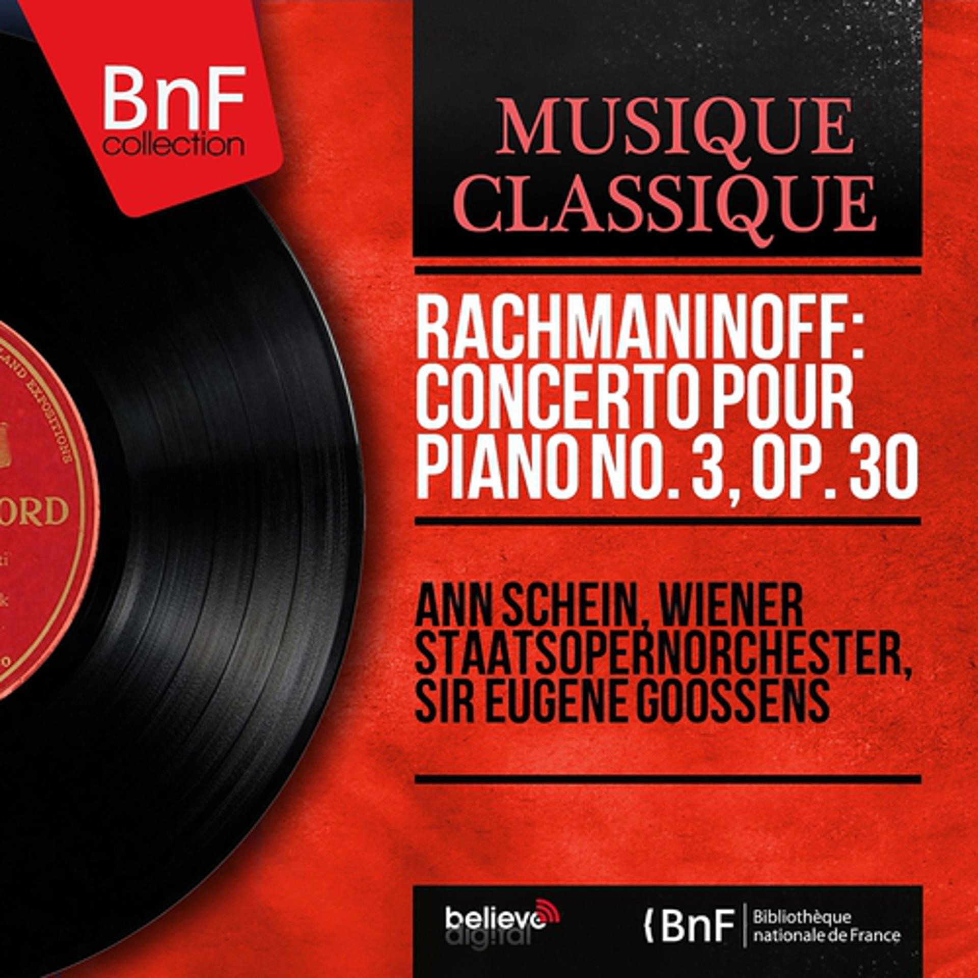 Постер альбома Rachmaninoff: Concerto pour piano No. 3, Op. 30 (Mono Version)