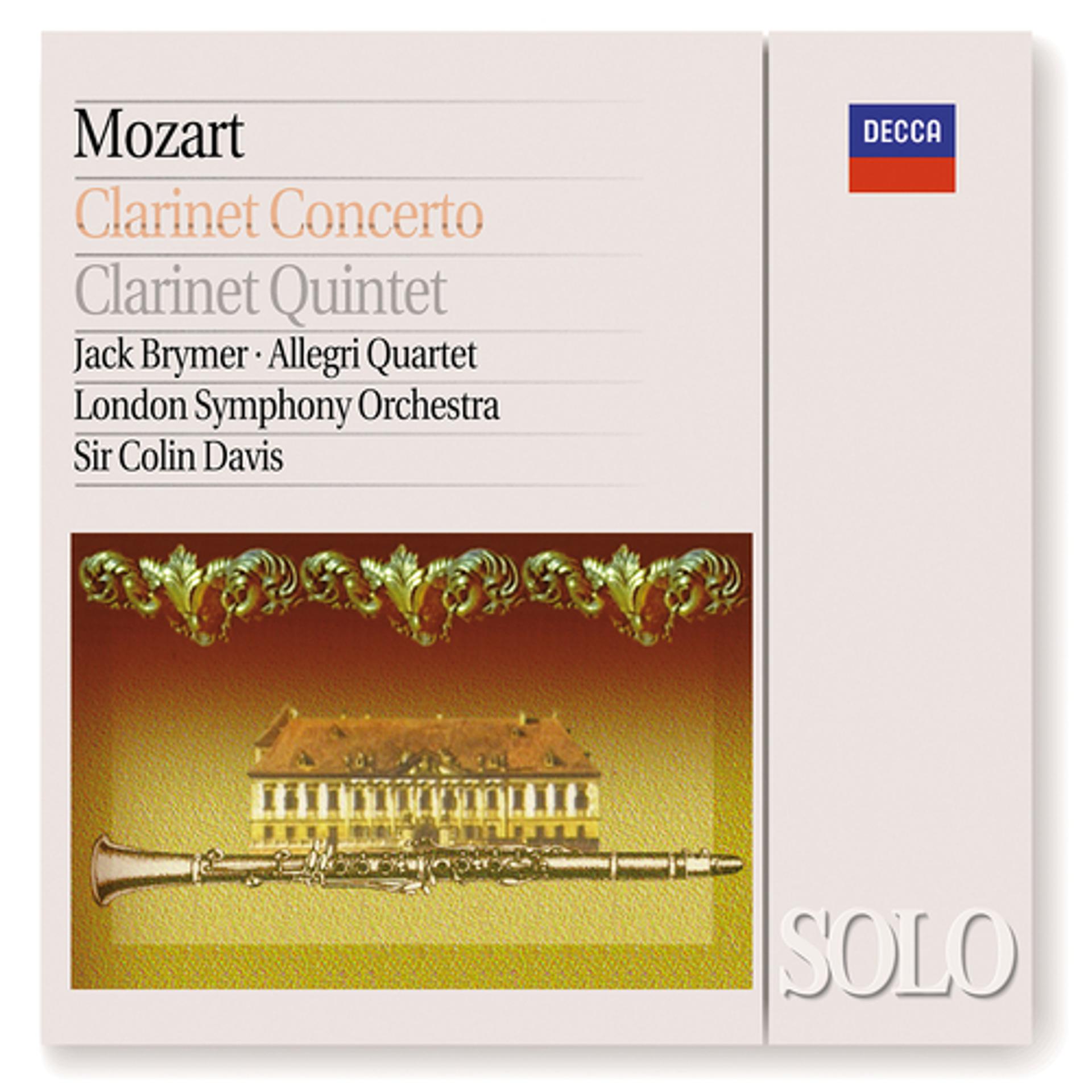Постер альбома Mozart: Clarinet Concerto / Clarinet Quintet