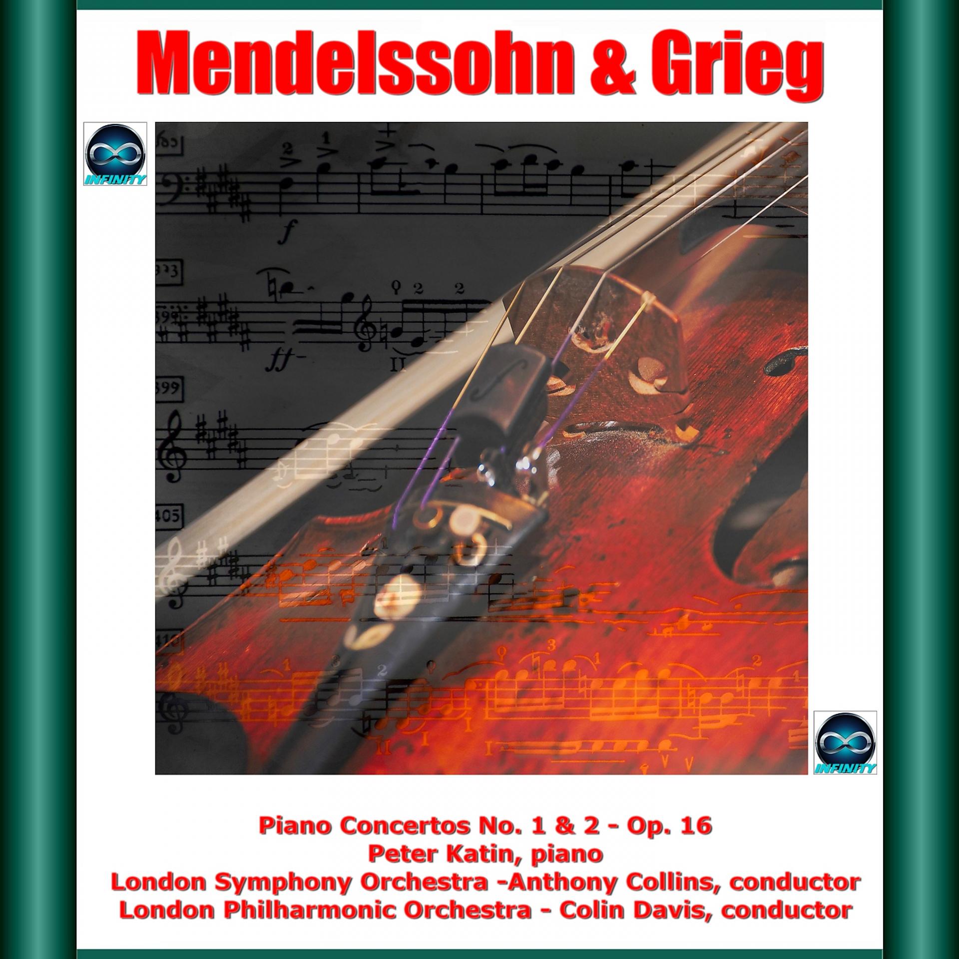 Постер альбома Mendelssohn & Grieg: Piano Concertos No. 1 & 2 - Piano Concerto, Op. 16