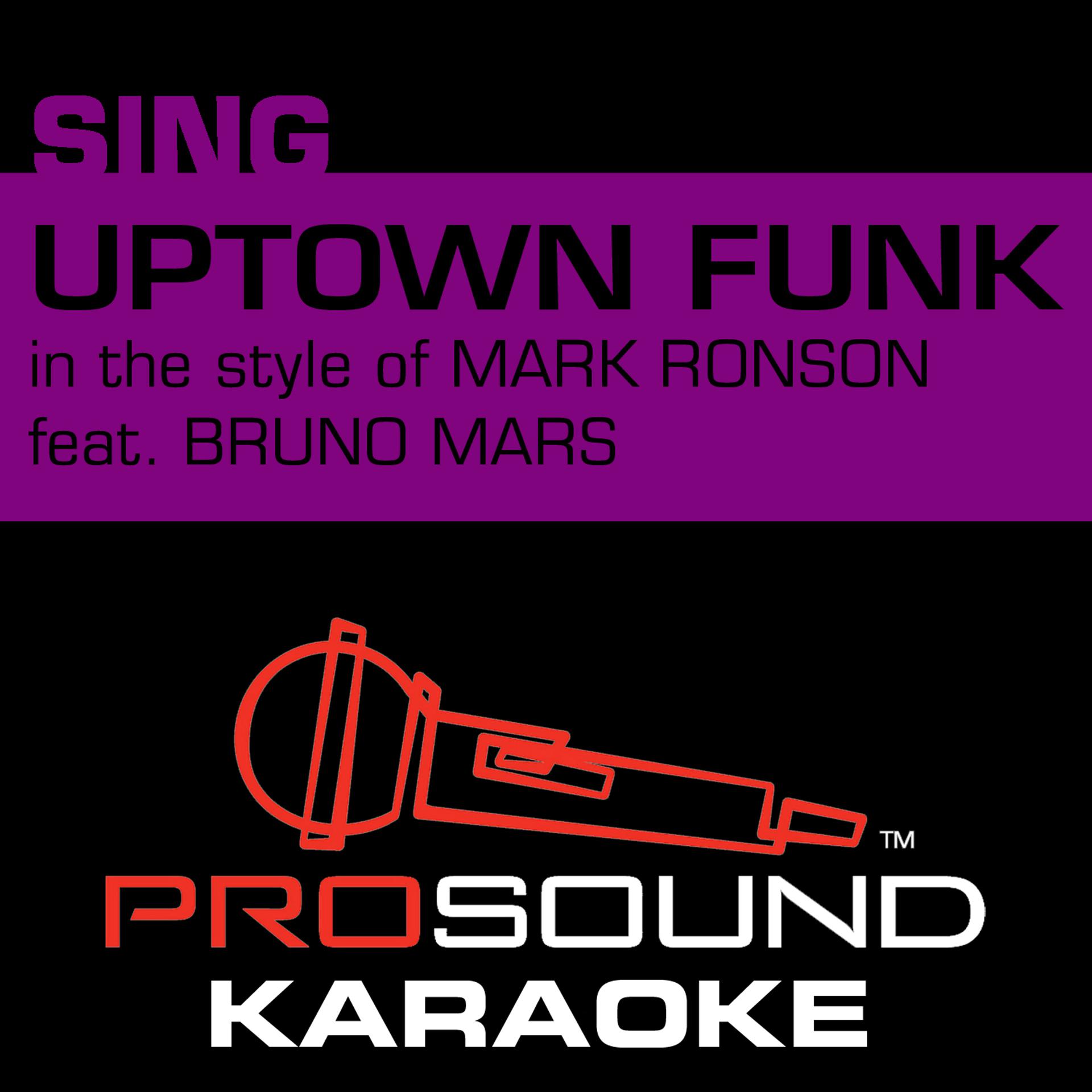 Постер альбома Uptown Funk (In the Style of Mark Ronson) [Karaoke Version]