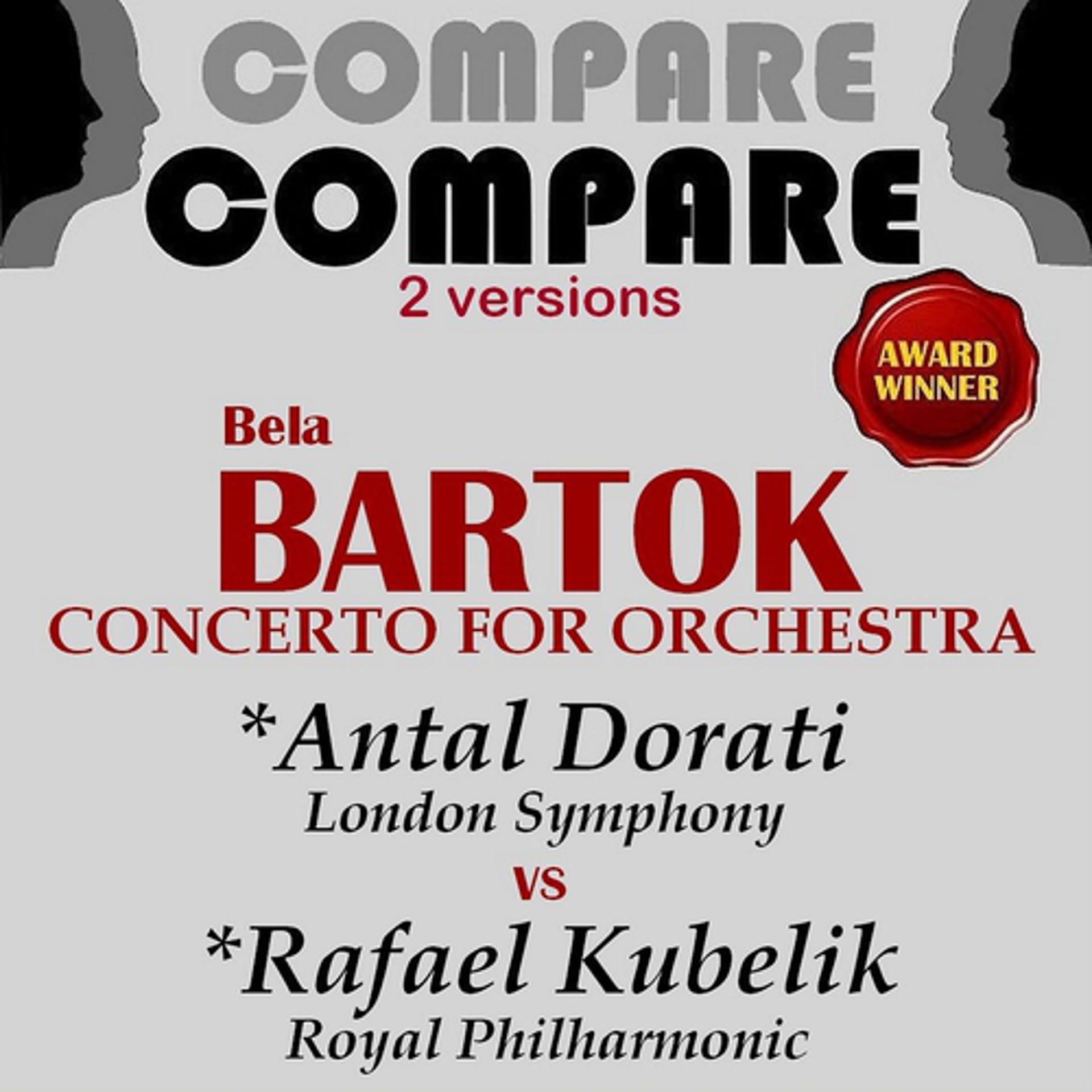 Постер альбома Bartók: Concerto for Orchestra, Antal Dorati vs. Rafael Kubelik (Compare 2 Versions)