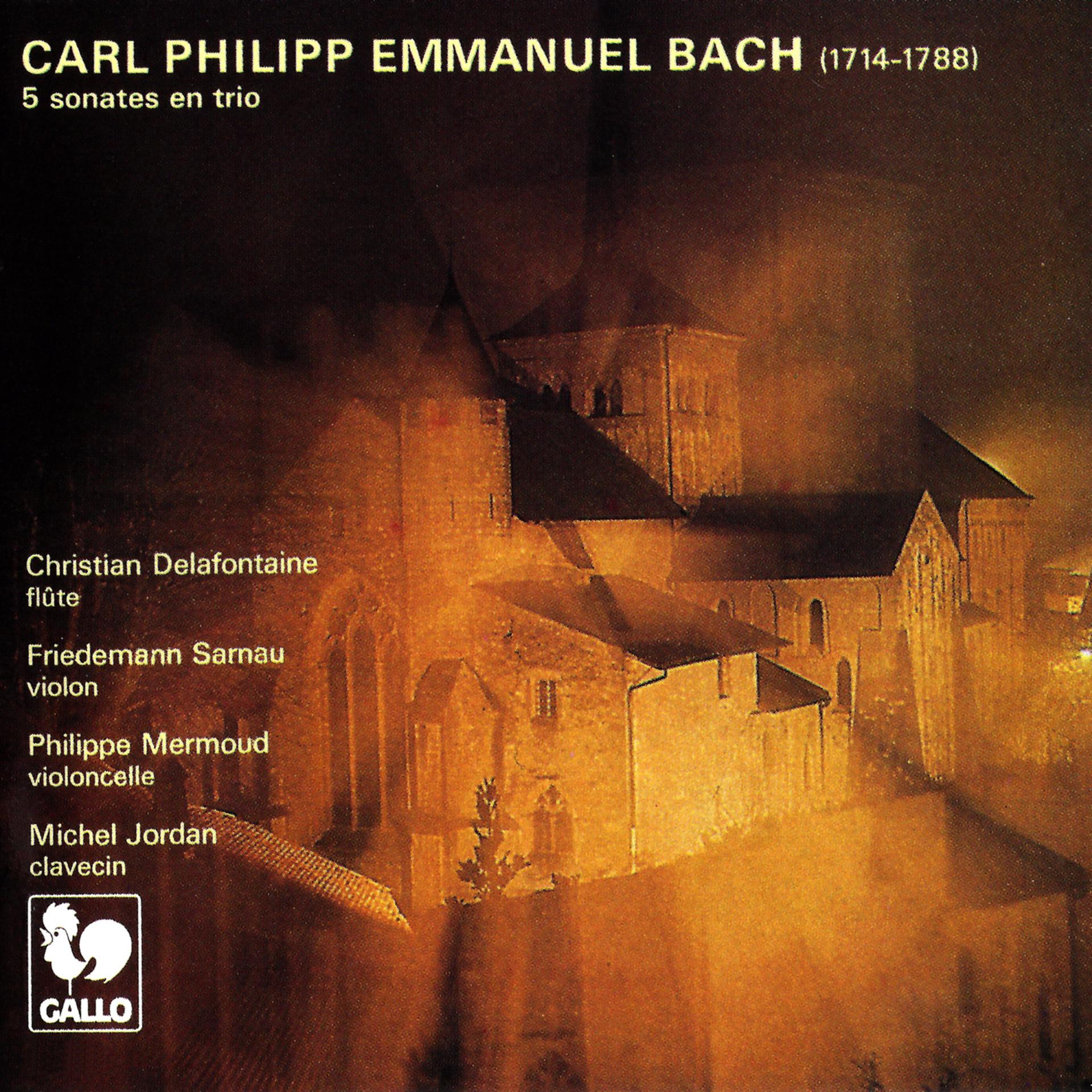 Постер альбома Carl Philipp Emmanuel Bach: 5 Trio Sonatas (Played in Quartet)