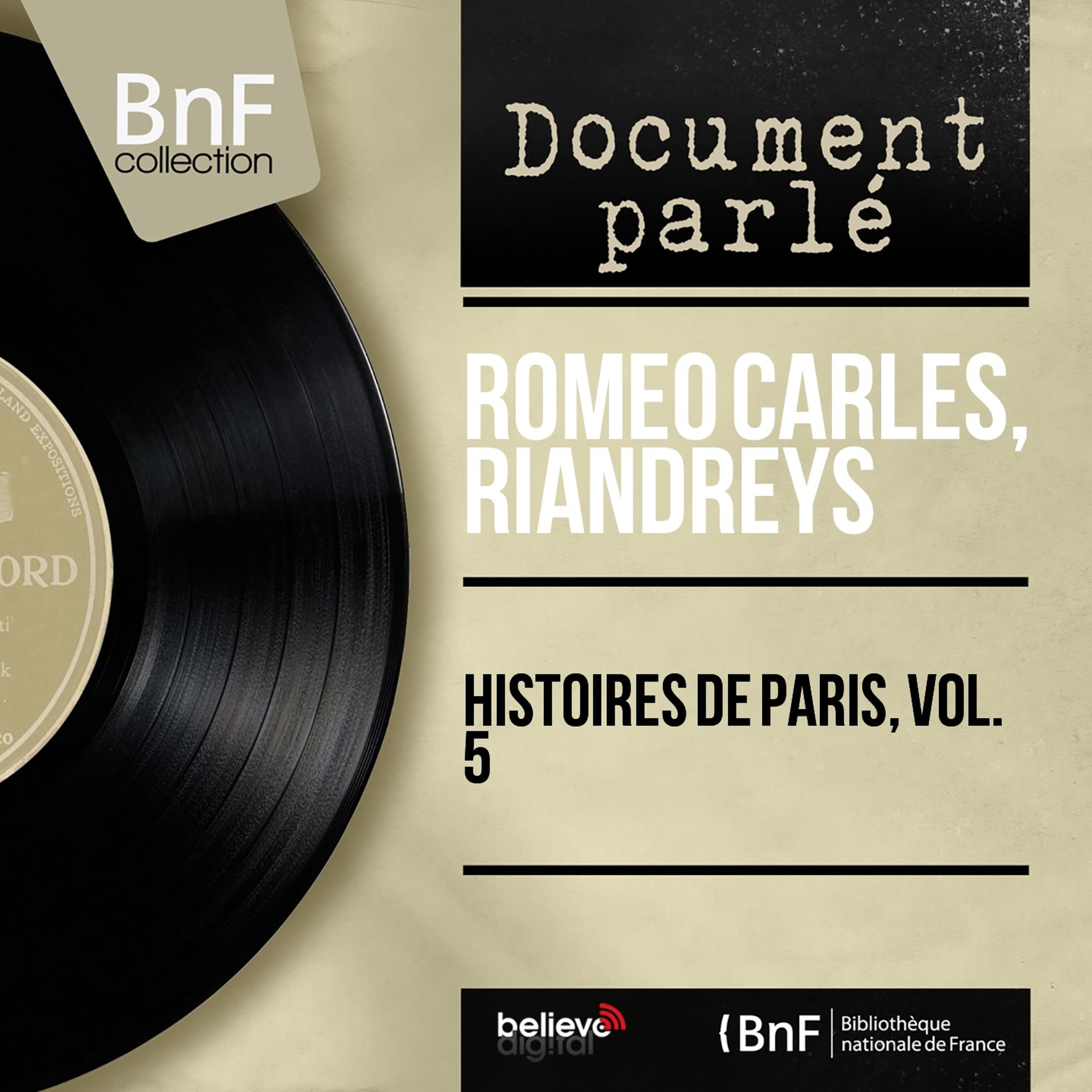 Постер альбома Histoires de Paris, vol. 5 (Mono Version)