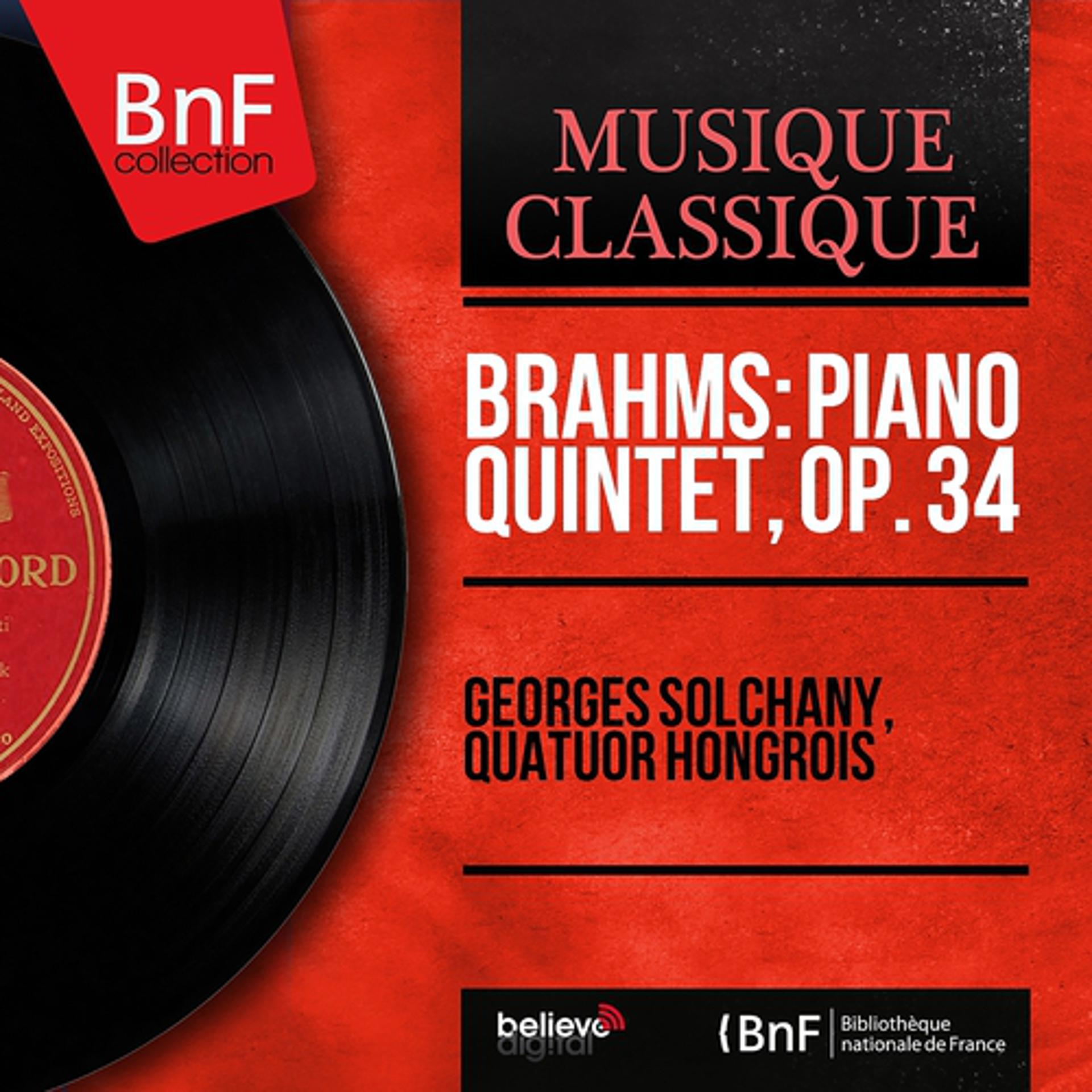 Постер альбома Brahms: Piano Quintet, Op. 34 (Stereo Version)