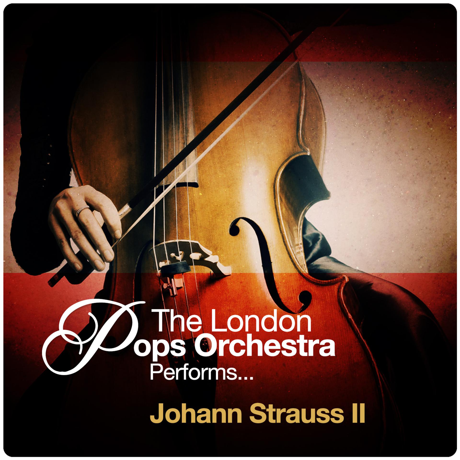 Постер альбома The London Pops Orchestra Performs... Johann Strauss II