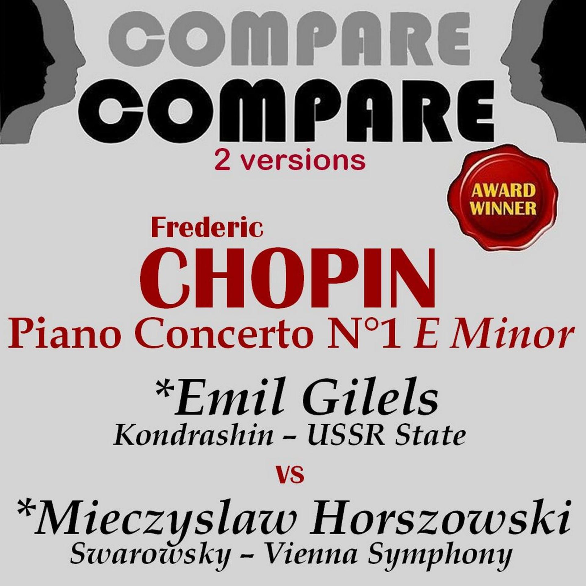 Постер альбома Chopin: Piano Concerto No. 1, Emil Gilels vs. Mieczyslaw Horszowski (Compare 2 Versions)