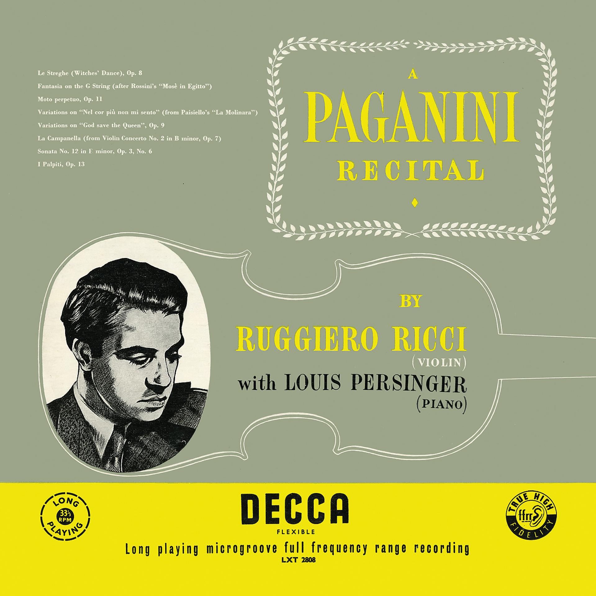 Постер альбома A Paganini Recital