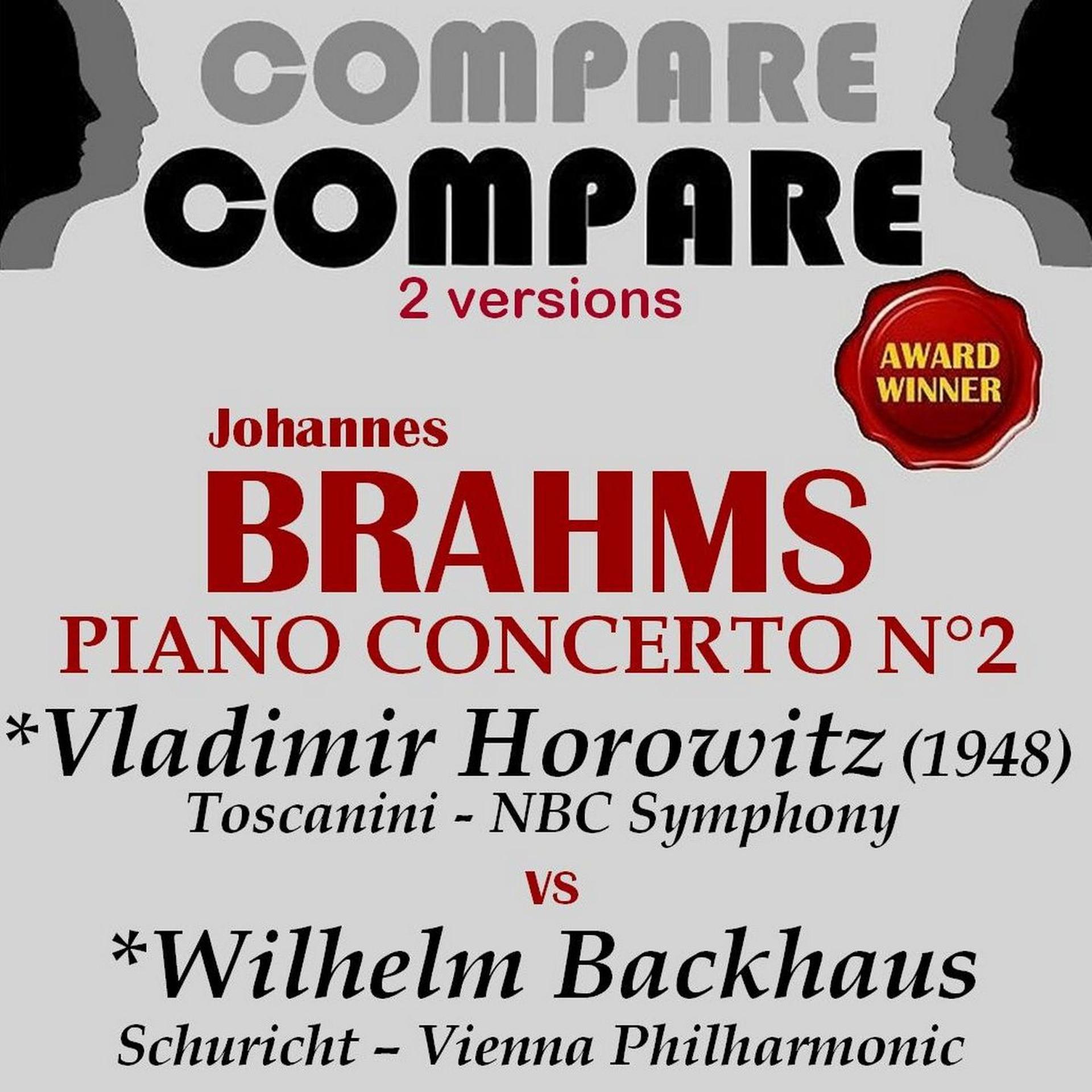 Постер альбома Brahms: Piano Concerto No. 2, Vladimir Horowitz vs. Wilhelm Backhaus (Compare 2 Versions)