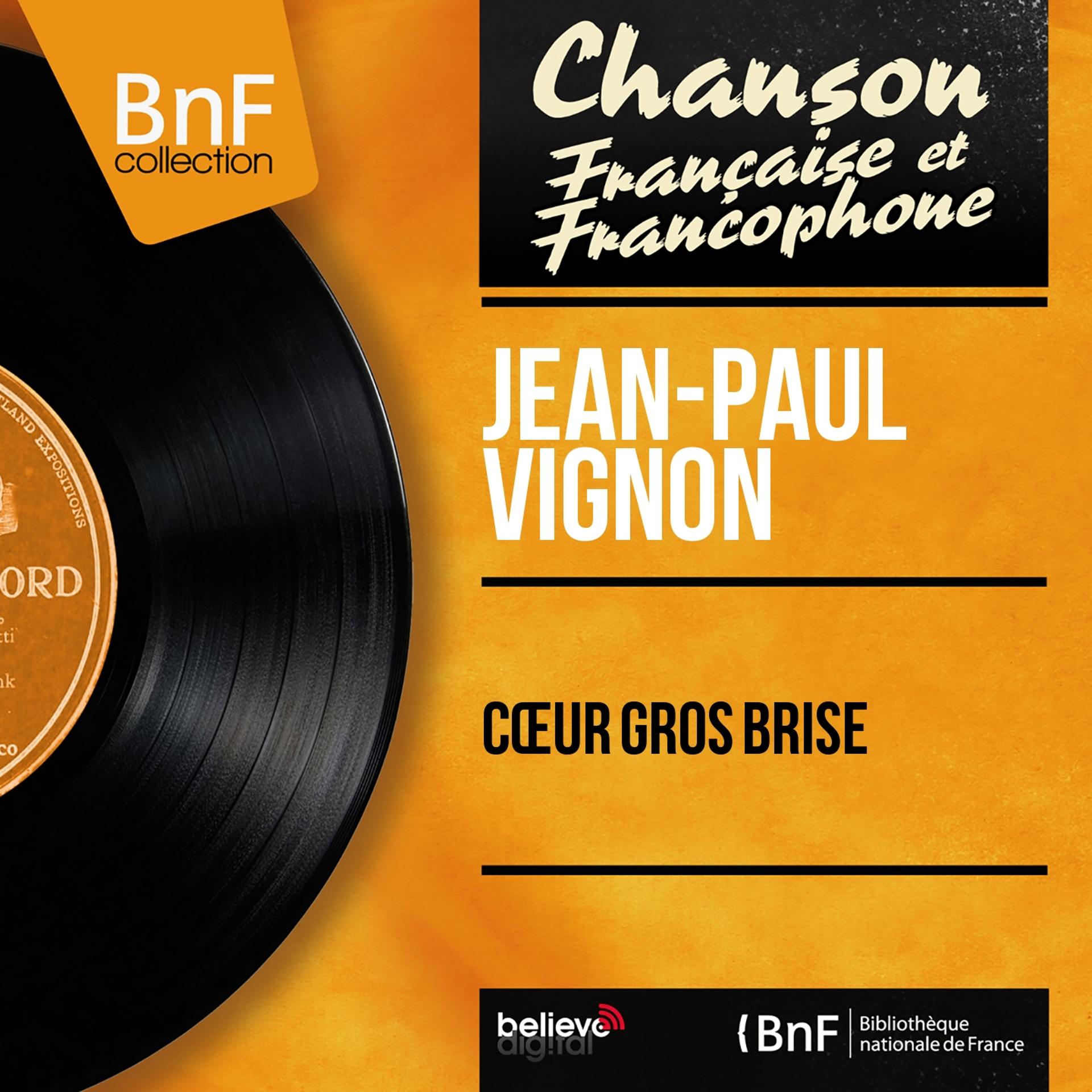 Постер альбома Cœur gros brisé (Mono Version)