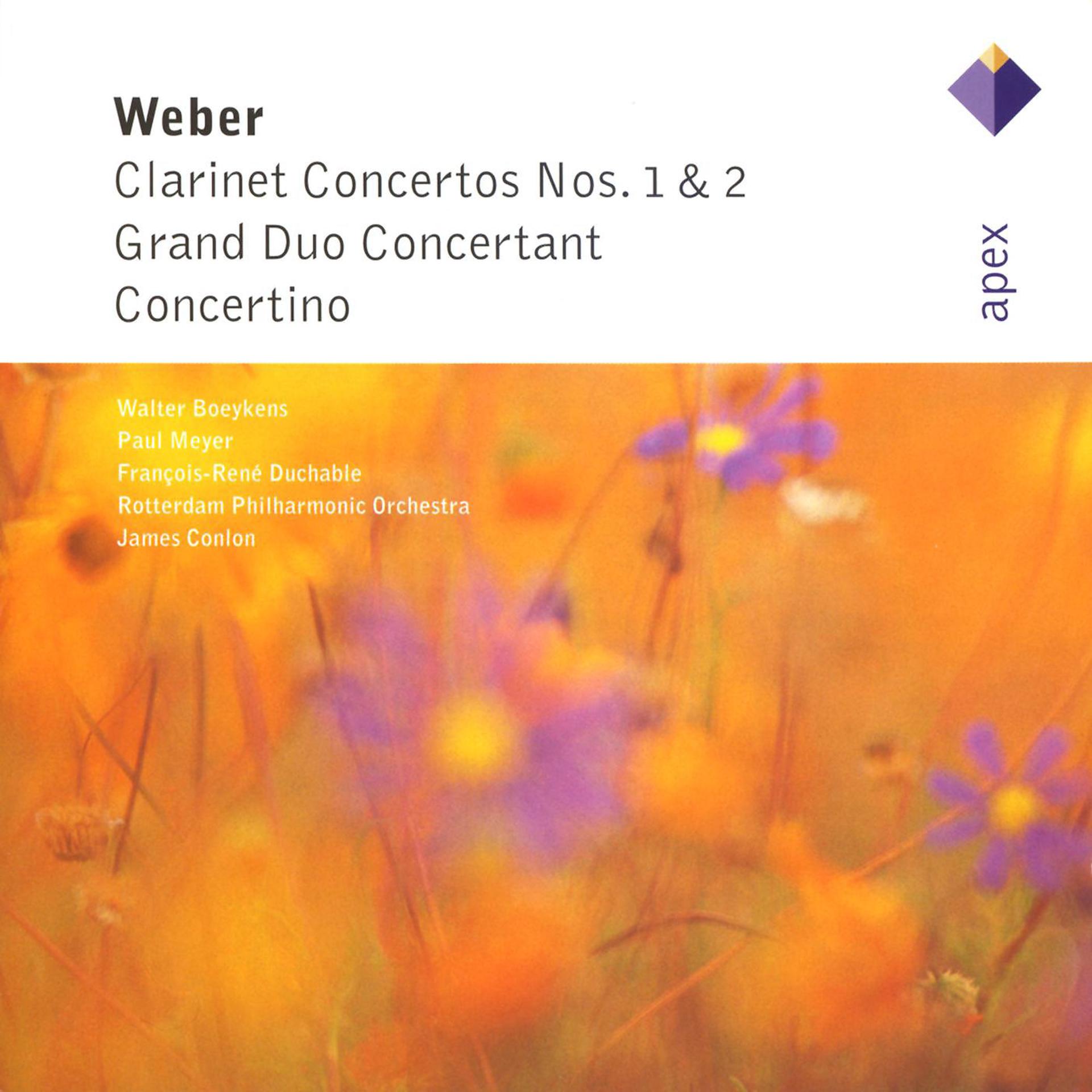 Постер альбома Weber : Clarinet Concertos Nos 1 & 2, Grand Duo concertant & Concertino  -  APEX