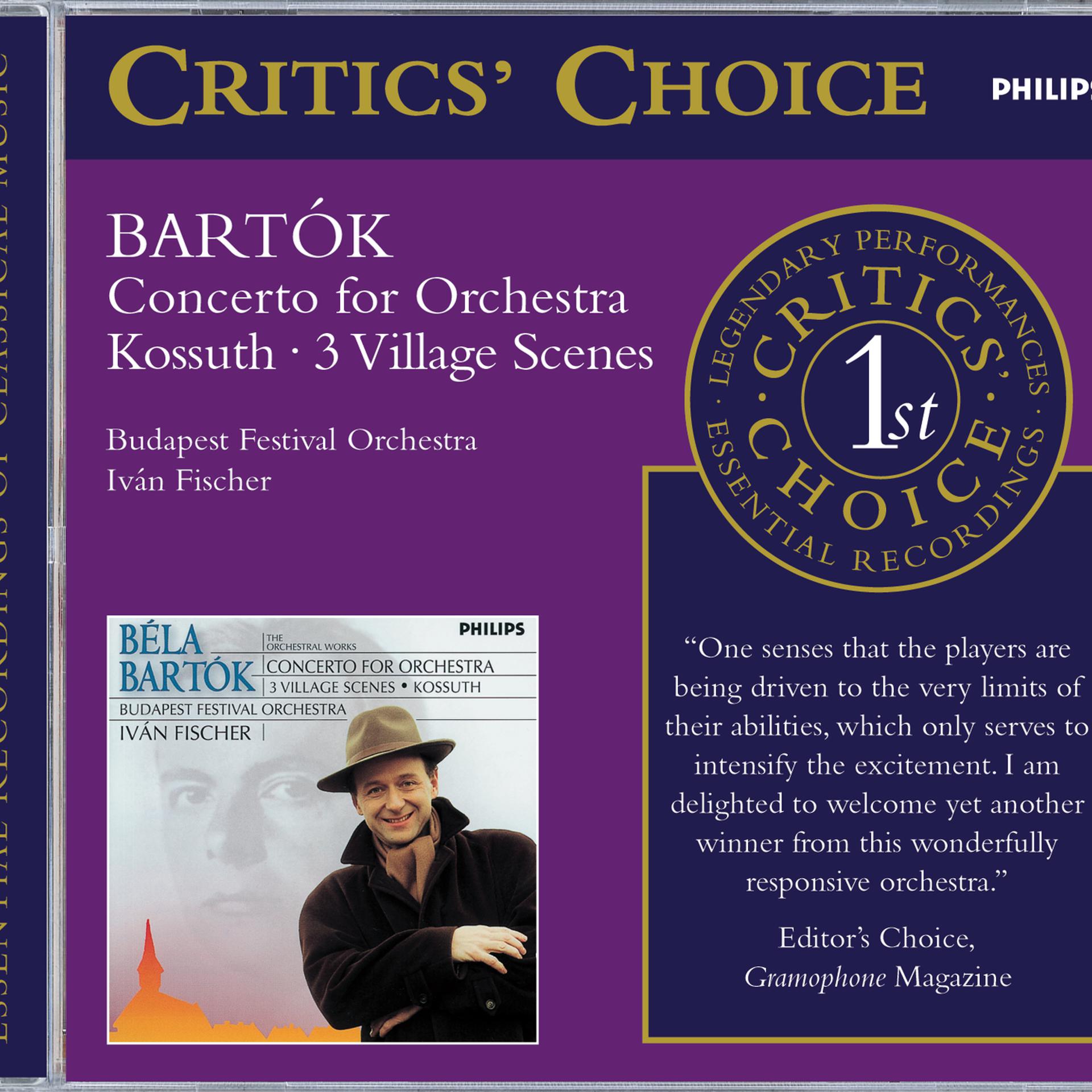 Постер альбома Bartók: Concerto for Orchestra/3 Village Scenes/Kossuth