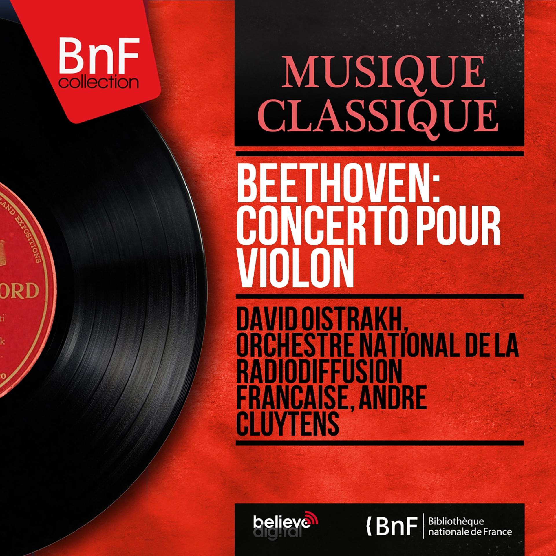Постер альбома Beethoven: Concerto pour violon (Mono Version)