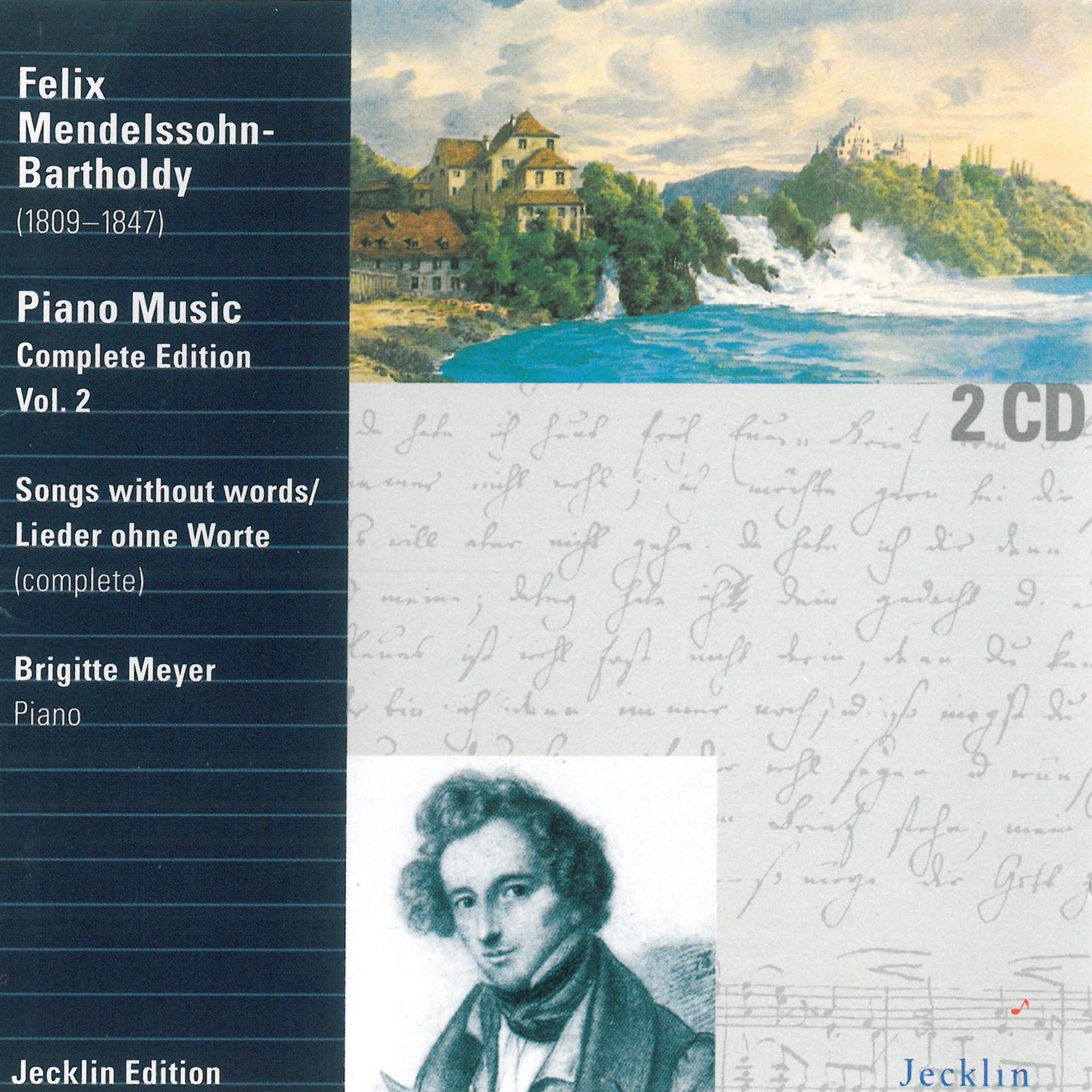 Постер альбома Felix Mendelssohn, Piano Music Complete Edition, Vol. 2: Lieder ohne Worte