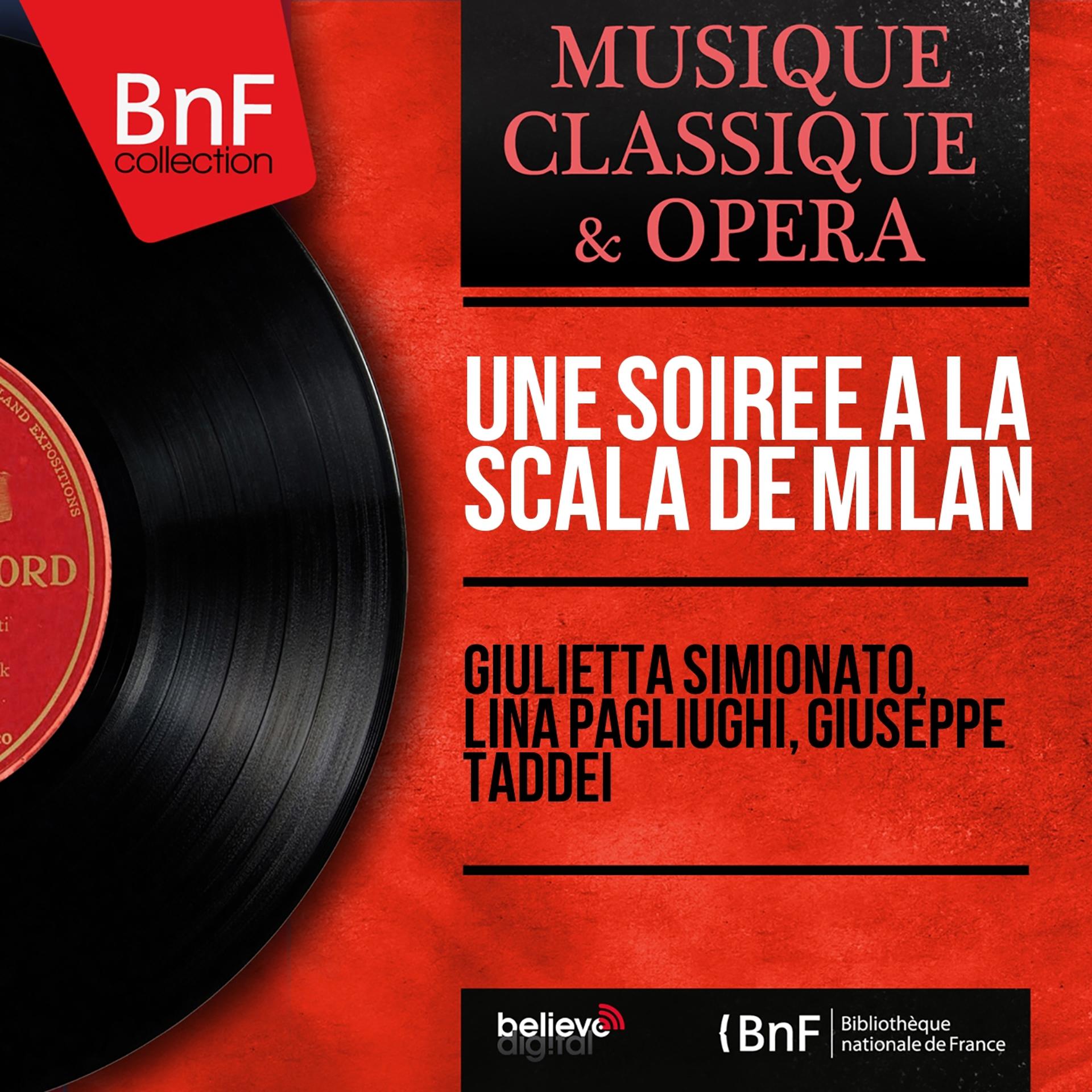 Постер альбома Une soirée à la Scala de Milan (Mono Version)