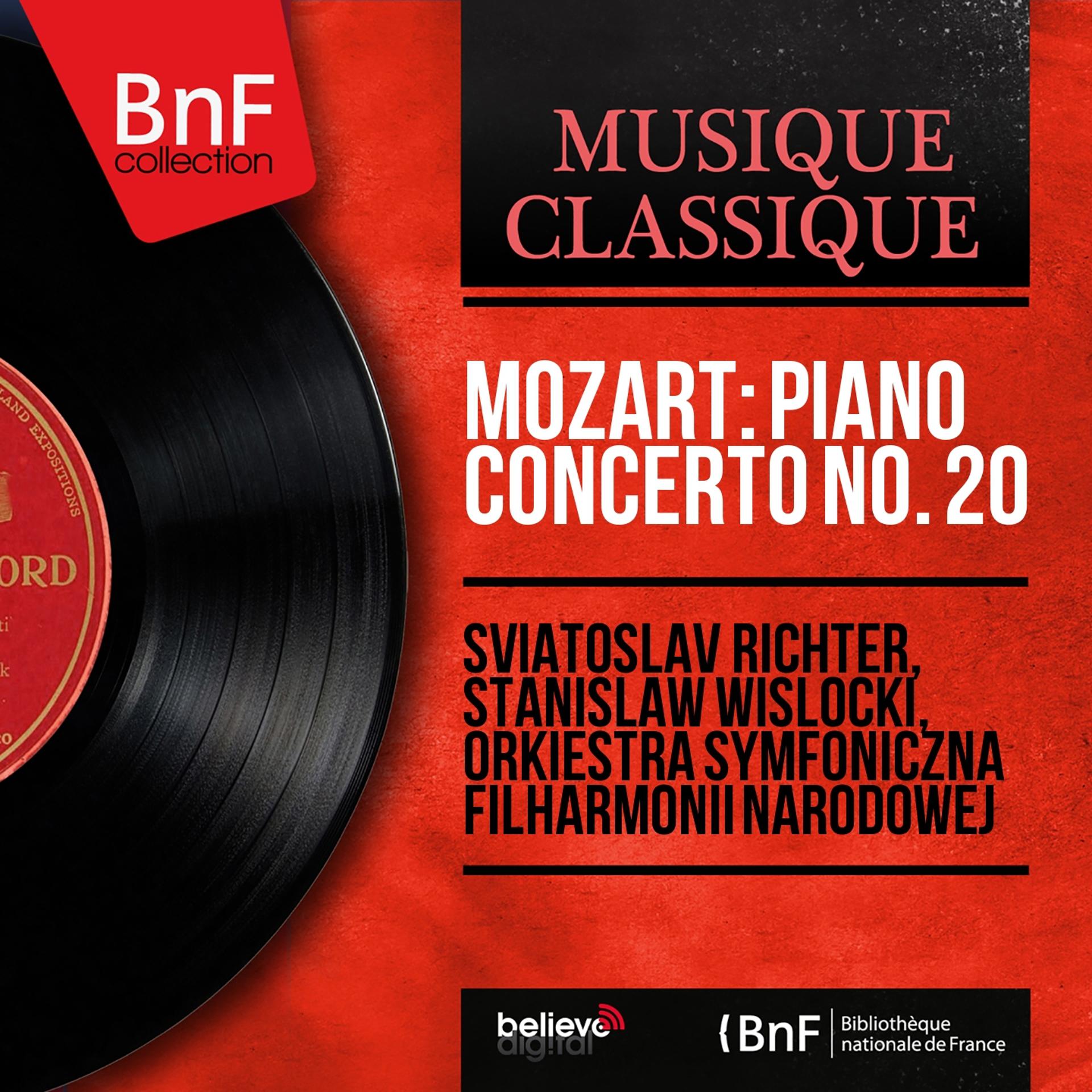 Постер альбома Mozart: Piano Concerto No. 20 (Stereo Version)