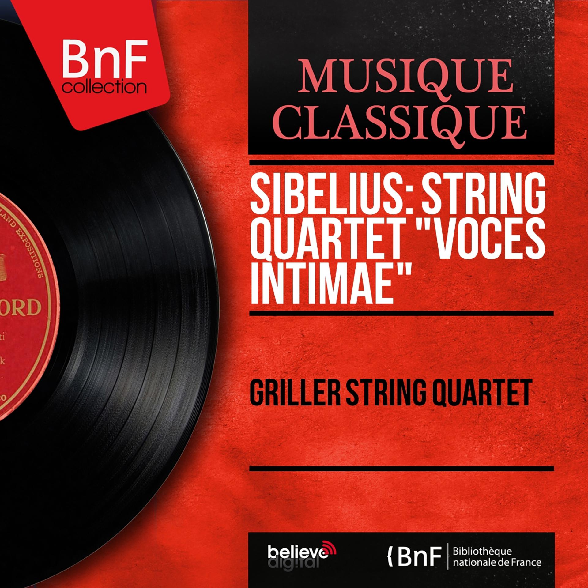 Постер альбома Sibelius: String Quartet "Voces intimae" (Mono Version)