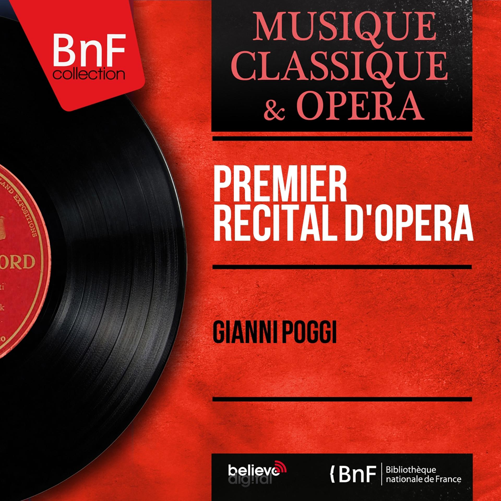 Постер альбома Premier récital d'opéra (Mono Version)