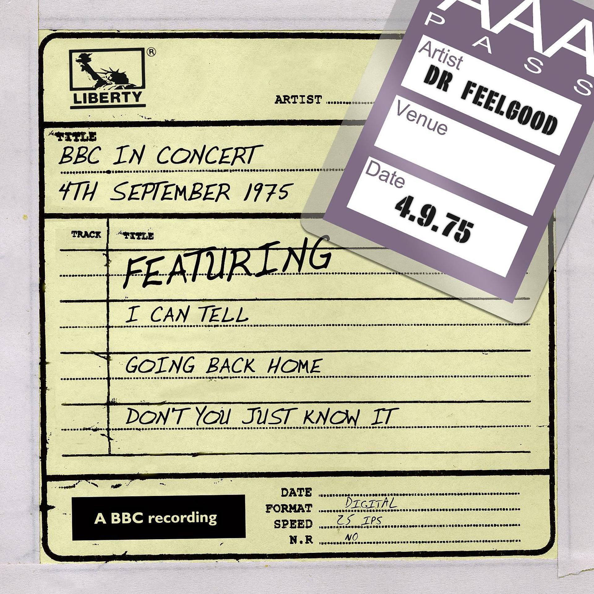 Постер альбома Dr Feelgood - BBC In Concert (4th September 1975)