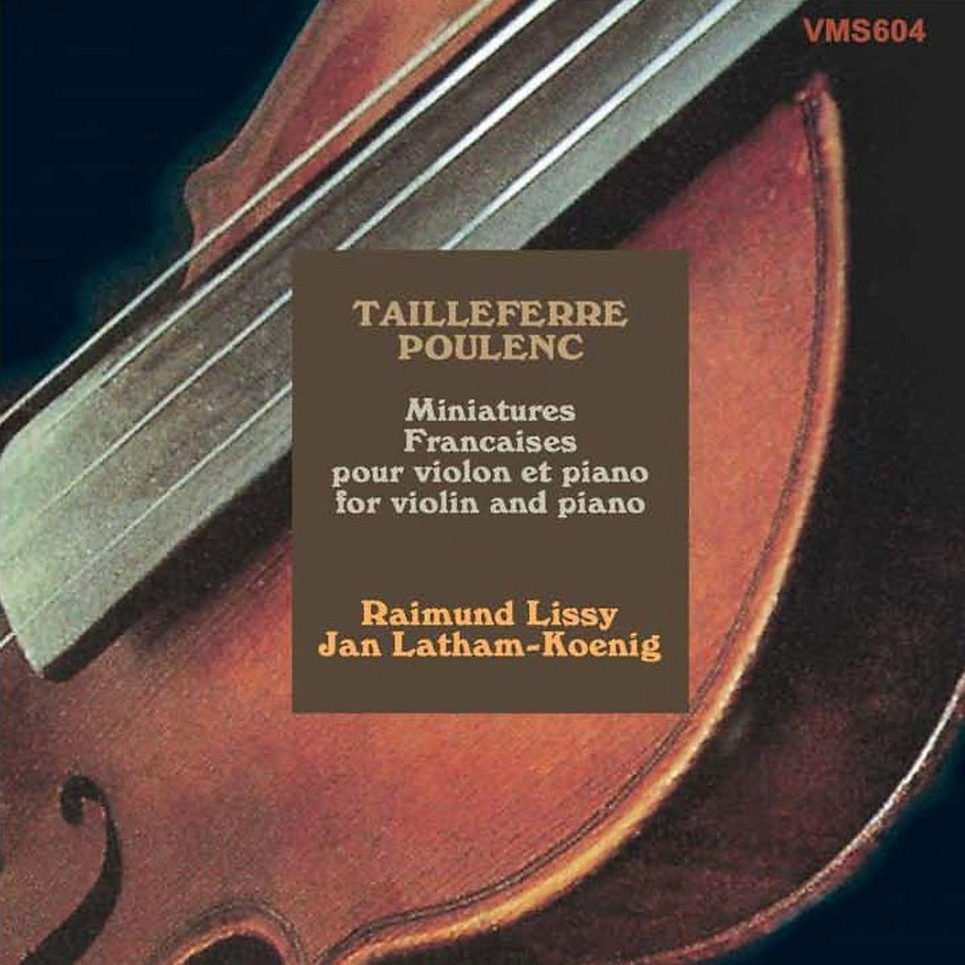 Постер альбома Tailleferre, Poulenc: Miniatures Françaises pour violon et piano