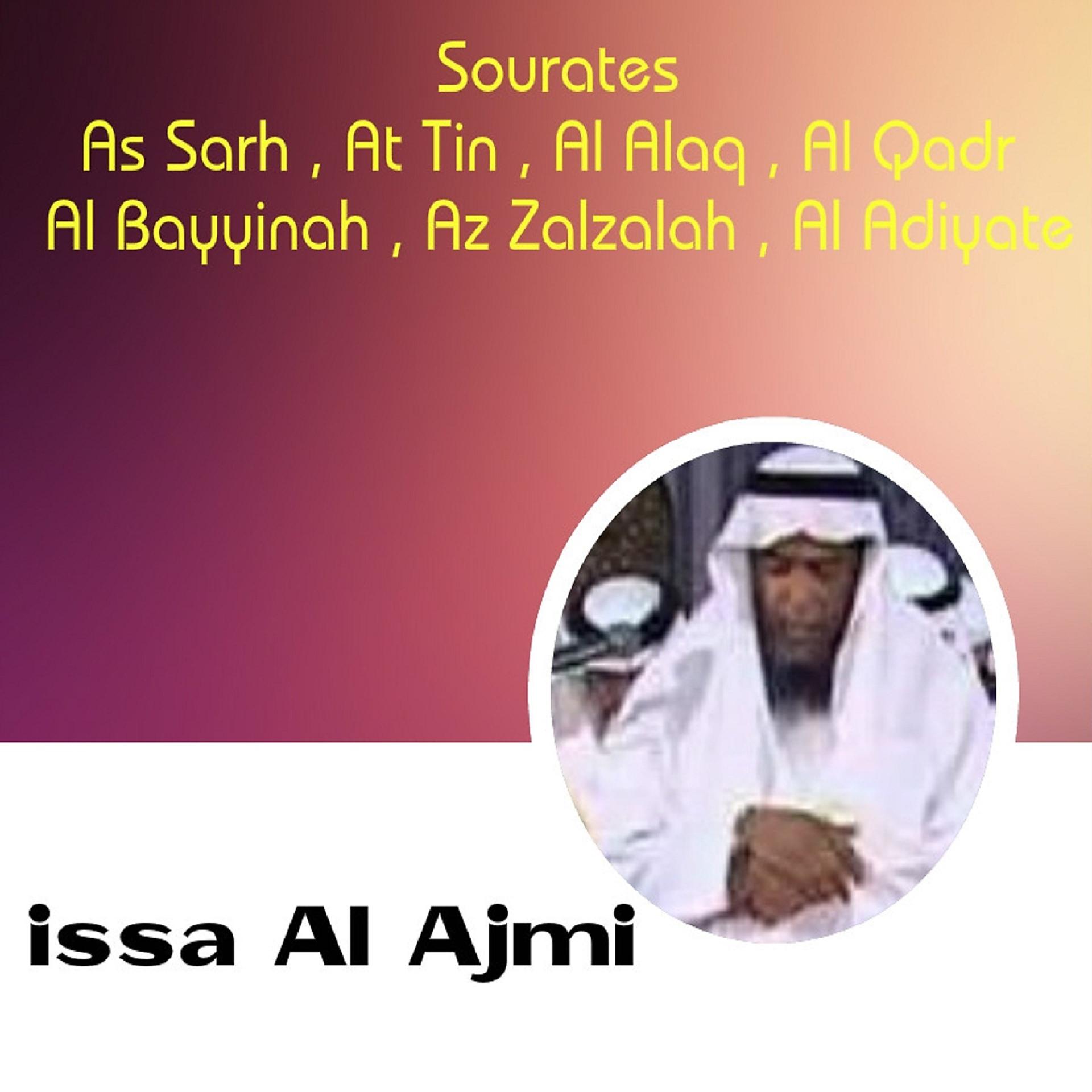Постер альбома Sourates As Sarh , At Tin , Al Alaq , Al Qadr , Al Bayyinah , Az Zalzalah , Al Adiyate