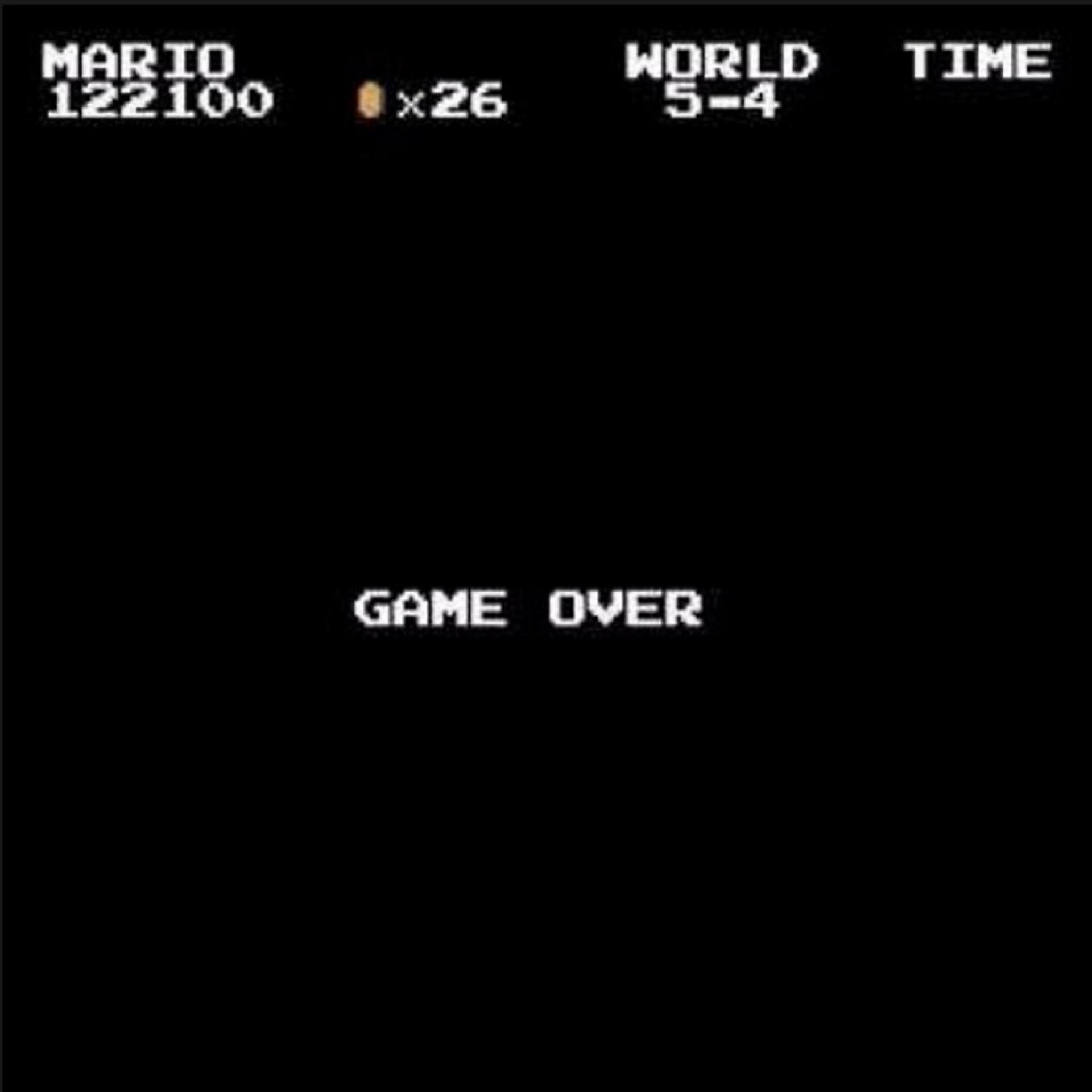 When the day is over. Game over. Game over на черном фоне. Марио гейм овер. Game over в игре.