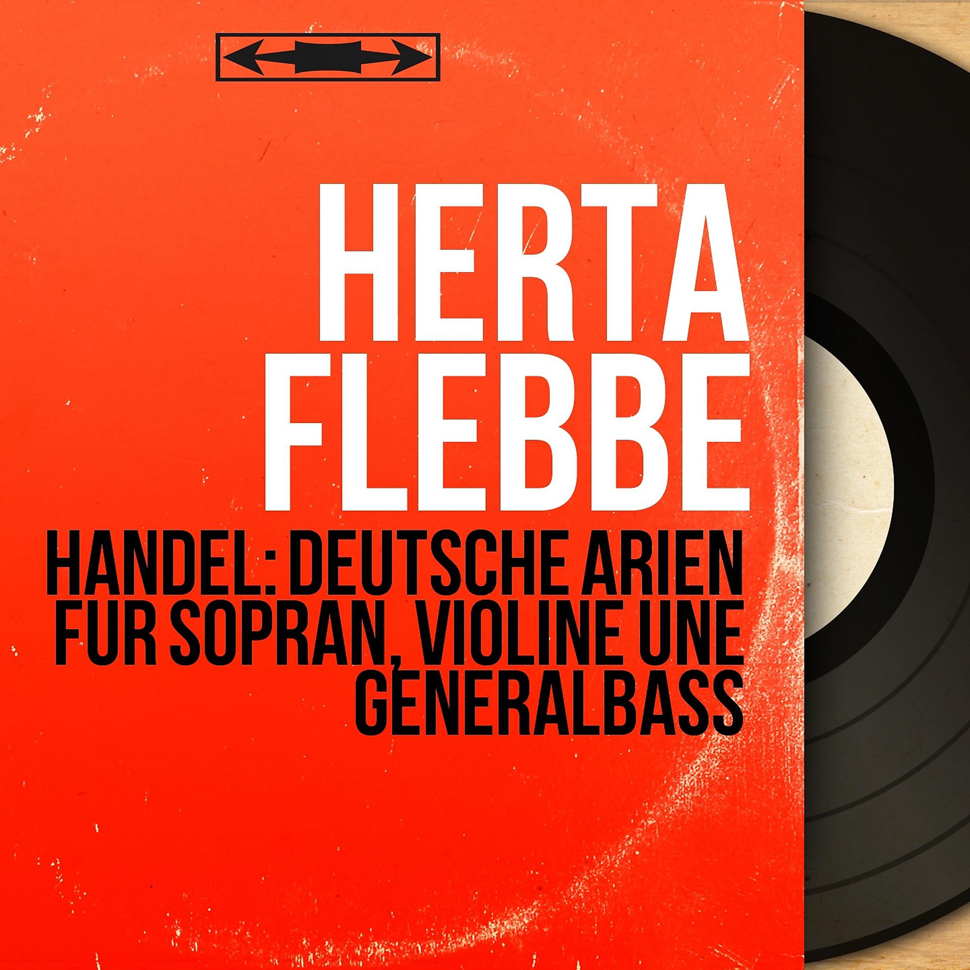 Постер альбома Handel: Deutsche Arien für Sopran, Violine une Generalbass