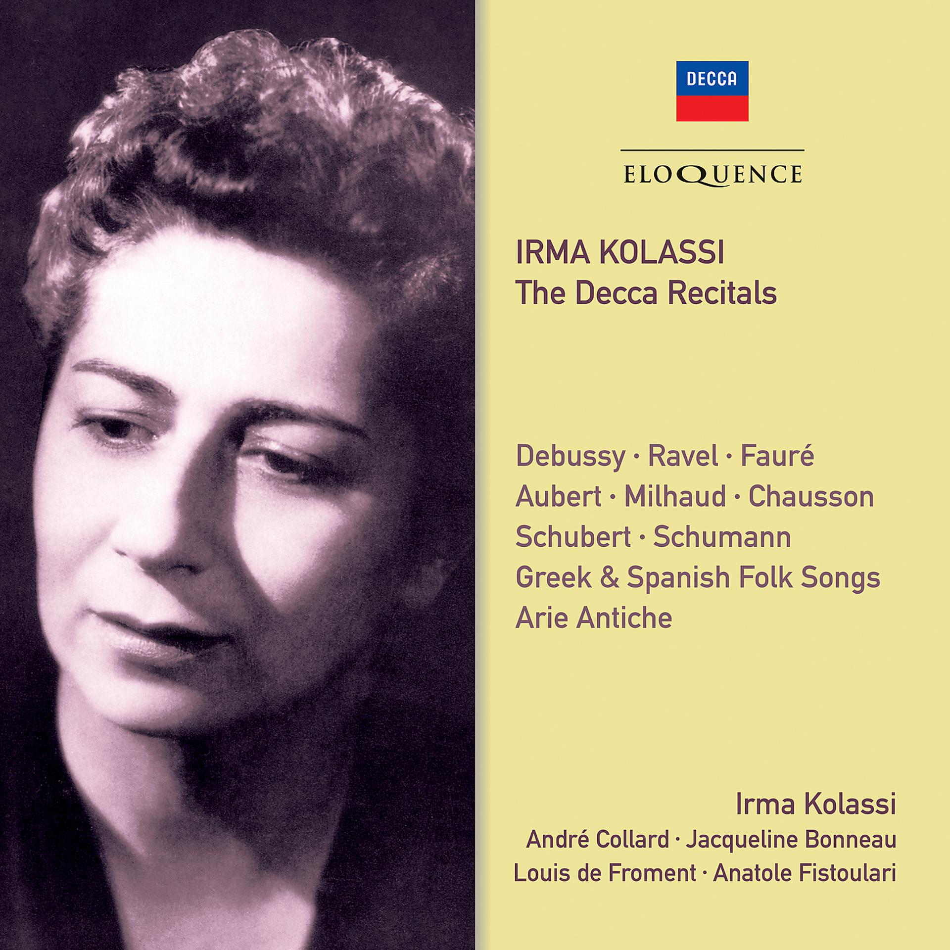 Постер альбома Irma Kolassi - The Decca Recitals