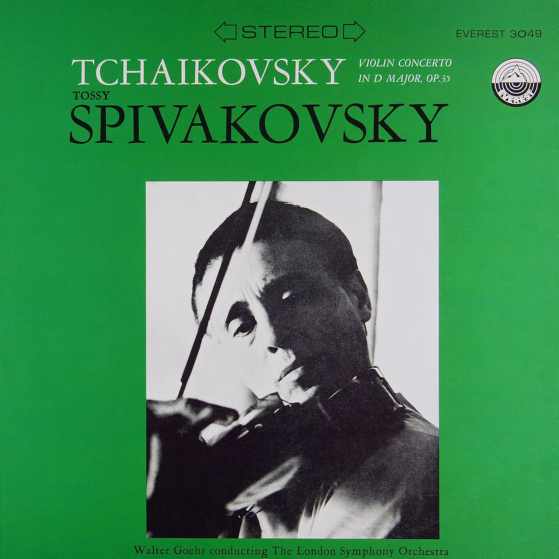 Постер альбома Tchaikovsky: Violin Concerto in D Major & Melody, Op. 42, No. 3 (Transferred from the Original Everest Records Master Tapes)