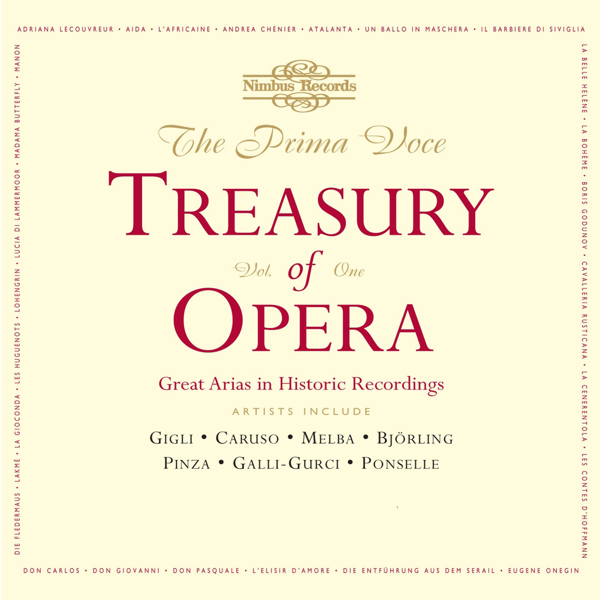 Постер альбома The Prima Voce Treasury of Opera, Vol. 1