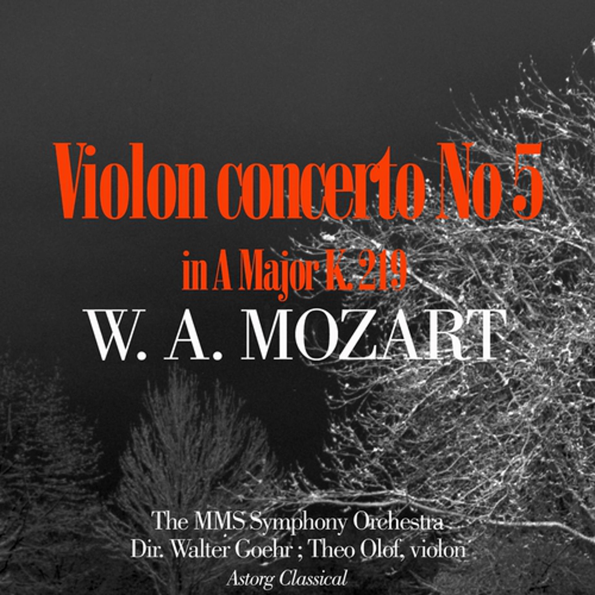 Постер альбома Mozart : Violin Concerto No 5 in A Major K. 219