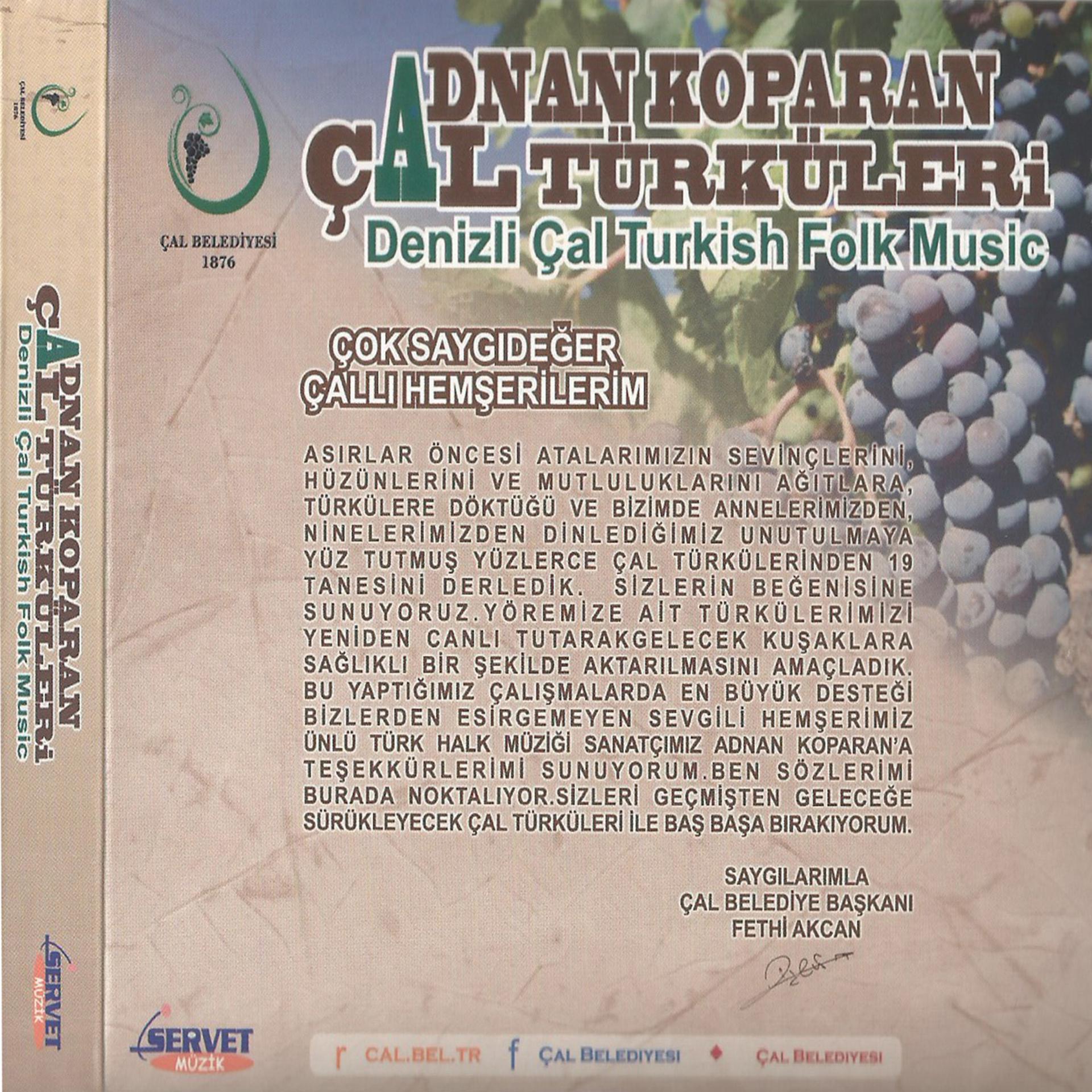 Постер альбома Çal Türküleri / Denizli Çal Turkish Folk Music, Vol.2